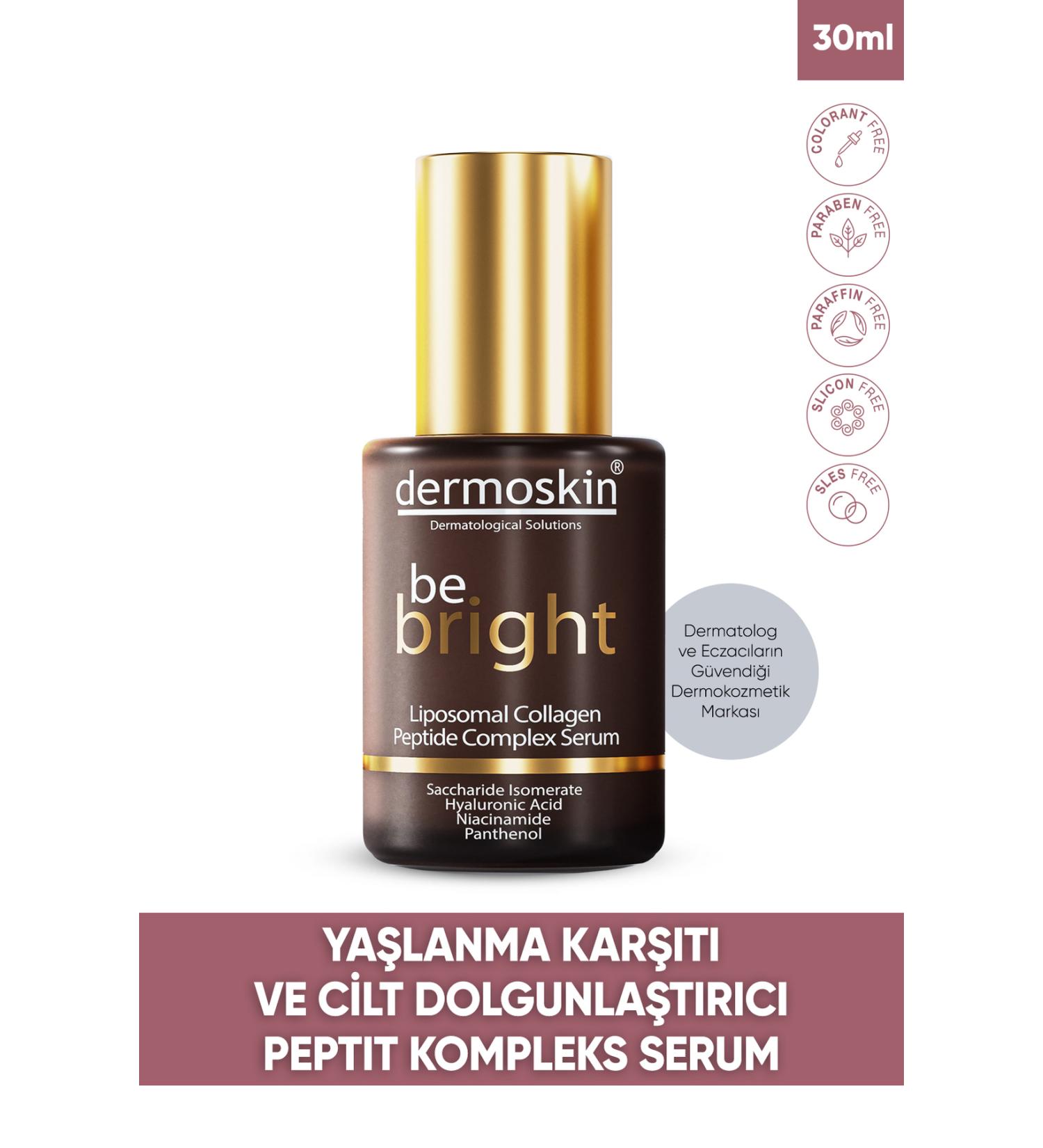 Dermoskin Be Bright Liposomal Collagen Peptide Complex Serum 30 ml - Buy Online on GoSupps.com