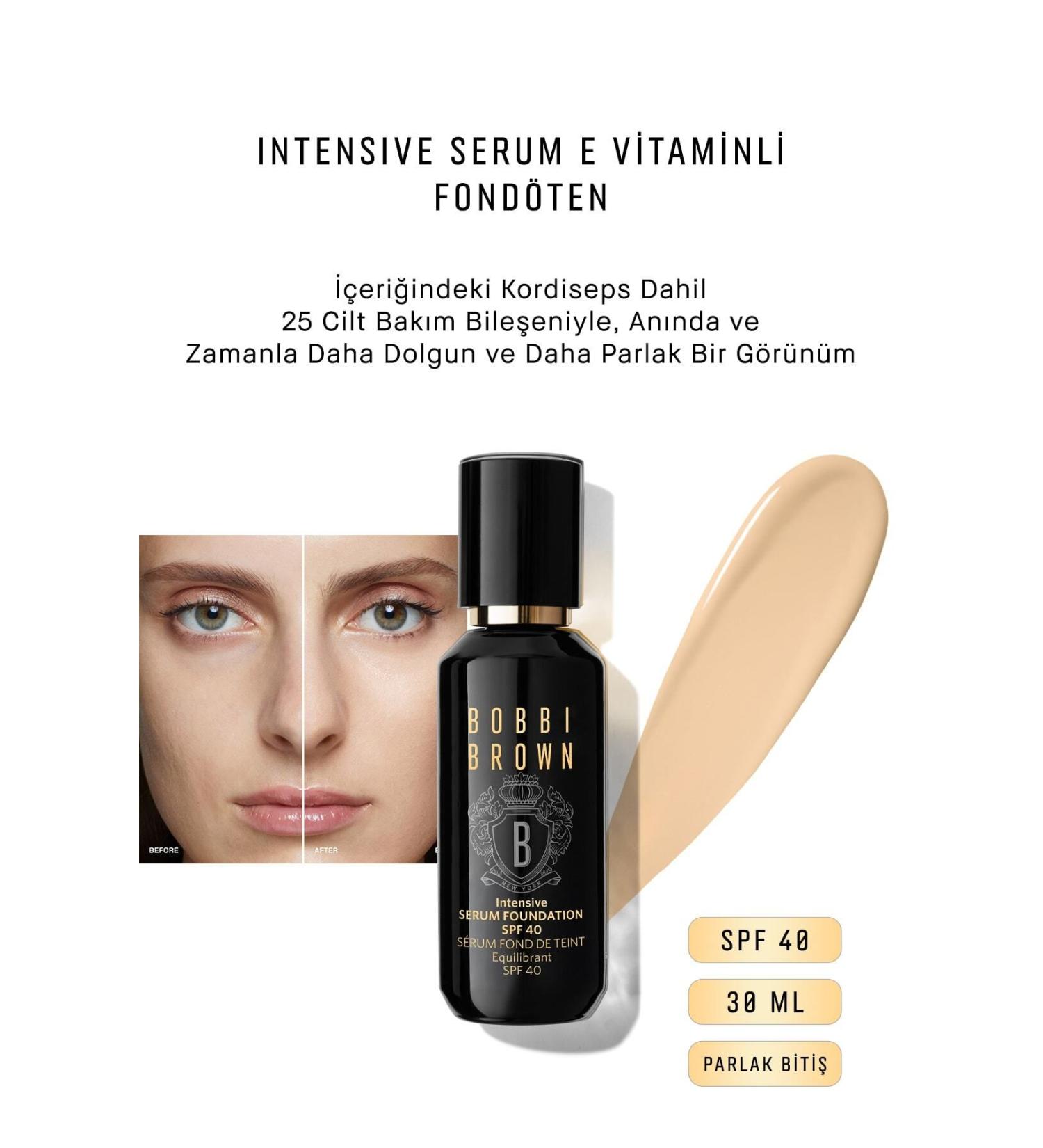 Bobbi Brown INTENS VE SERUM VITAMIN E FOUNDATION SPF 40 SH NY F N SH 30 ML - BE GE (N-042) PASS .1475