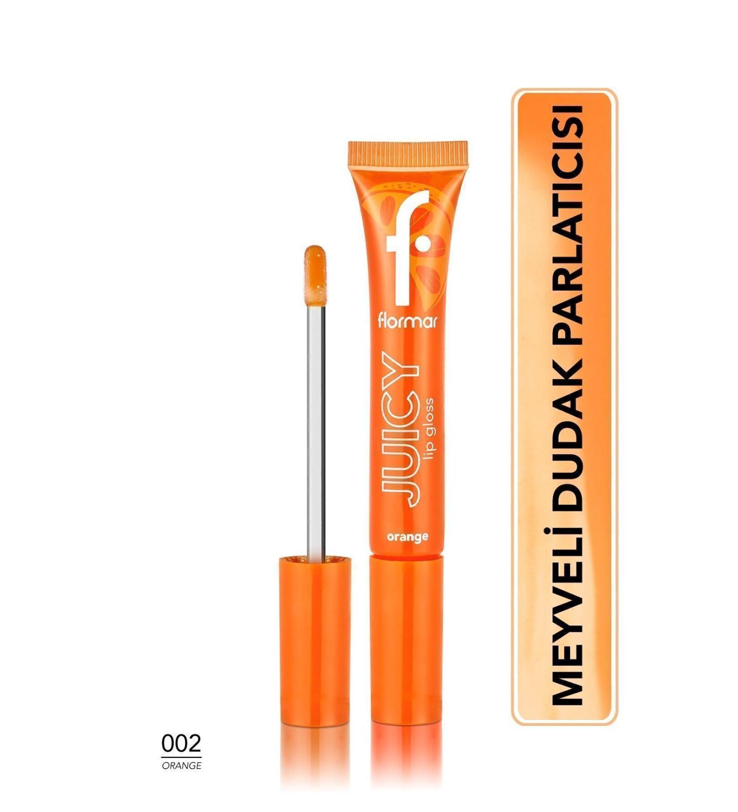 Flormar Fruit Flavored Lip Gloss (ORANGE) - Juicy Lip Gloss - 002 Orange - 8682536087728 - Buy Online on GoSupps.com