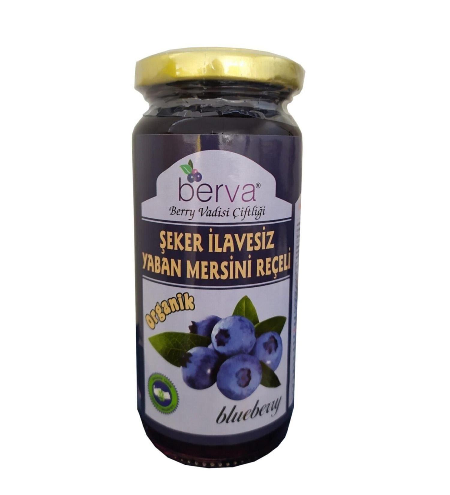 BERVA Sugar-Free Blueberry Jam 260 Gr