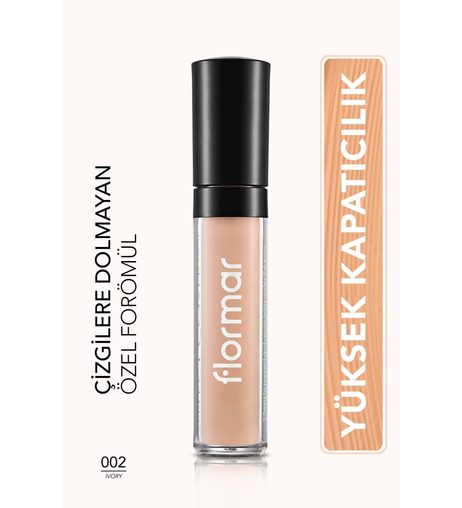 Flormar Dark Circle Prevention Concealer-perfect Coverage Liquid Concealer-002 Ivory-8690604044894 - Buy Online on GoSupps.com