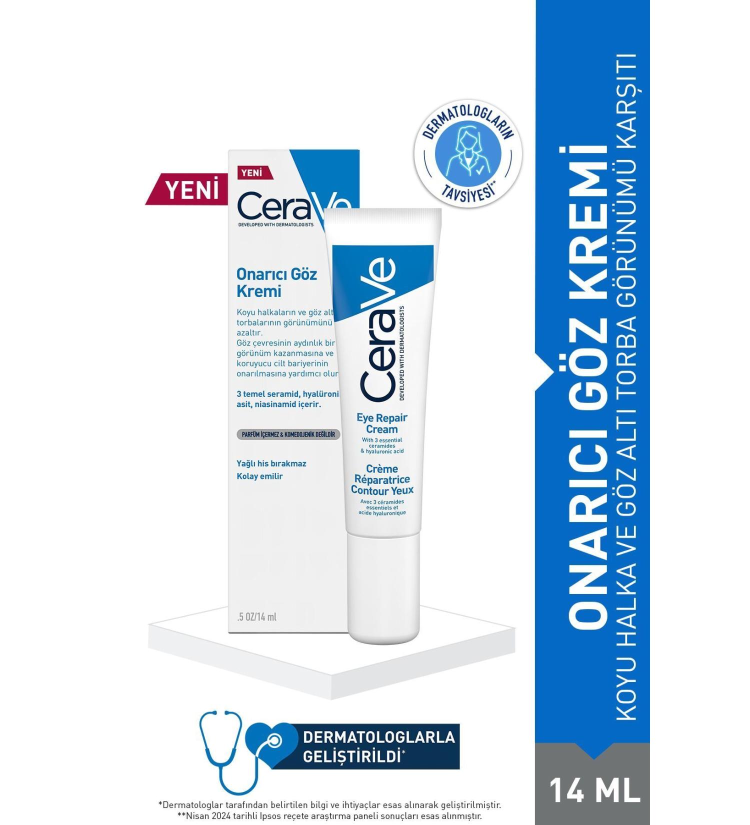 CeraVe Anti-Dark Circle and Under-Eye Bag Appearance Moisturizing and Repairing Eye Cream 14ML