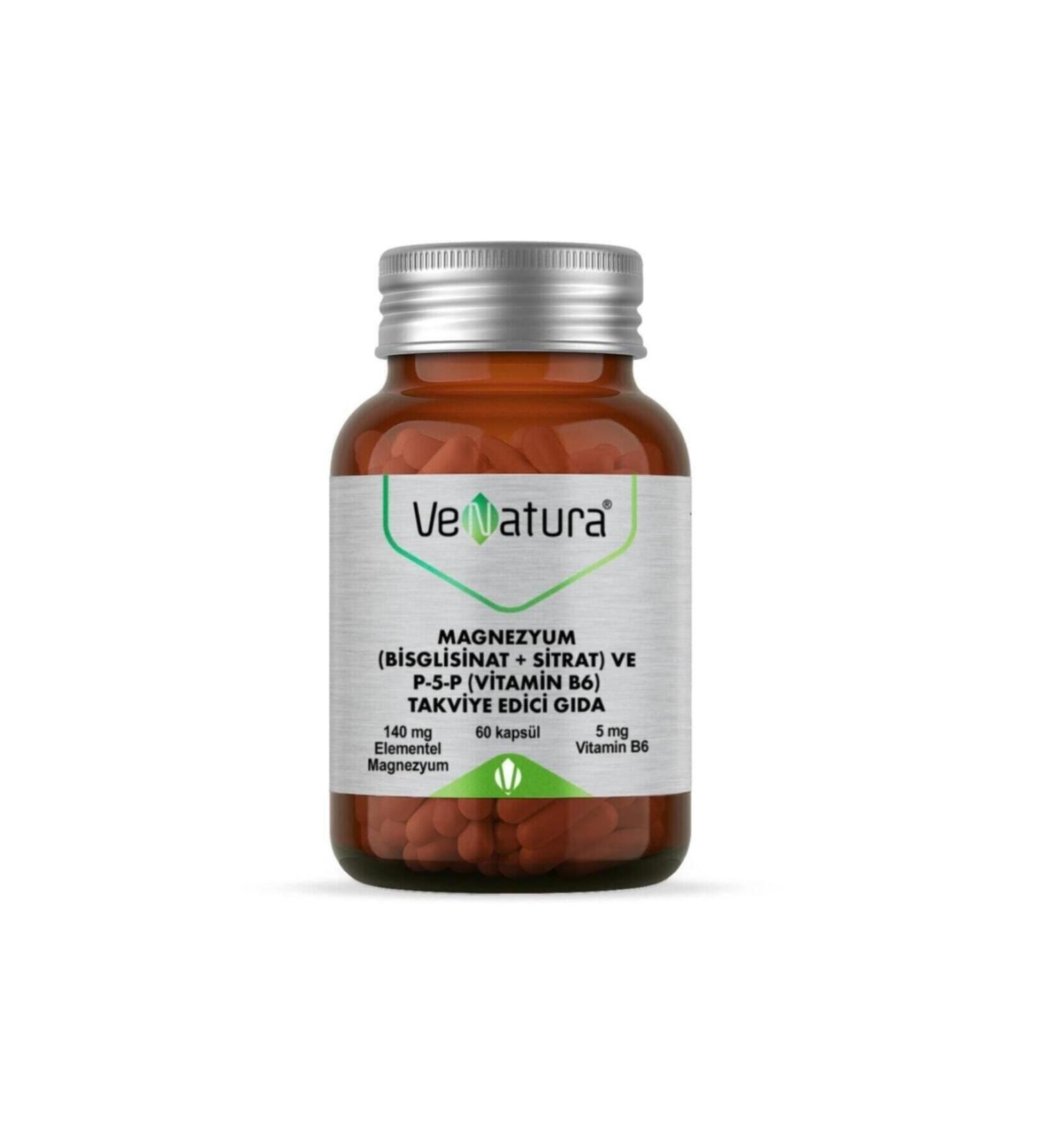 Venatura Magnesium Bisglycinate Citrate P5p B6 60 Capsules