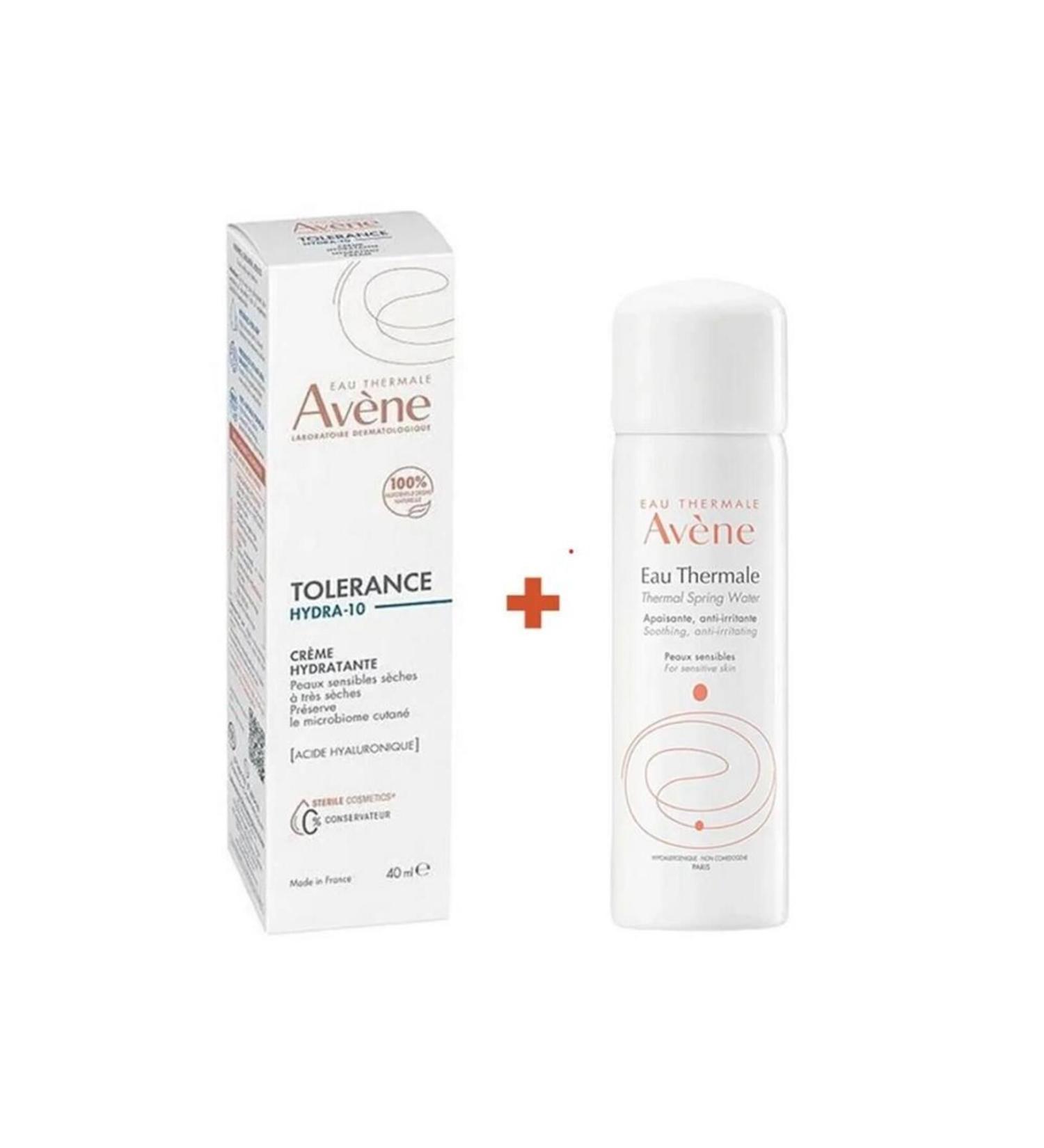 Avene Tolerance Hydra-10 Hydrating Cream 40 ml Thermal Water 50 ml Gift