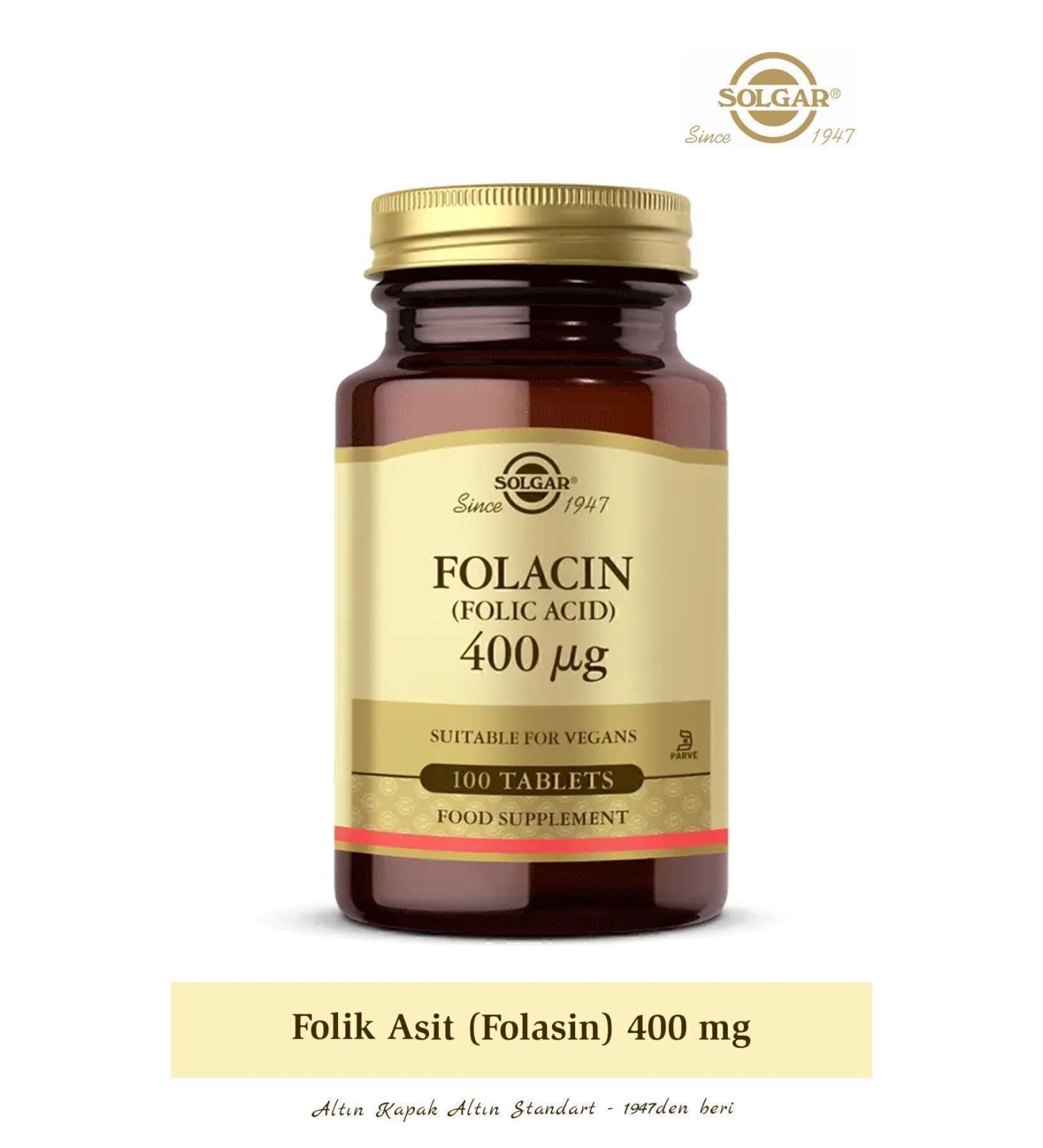 Solgar Folic Acid (folacin) 400 Mcg 100 Tablets (folic acid)