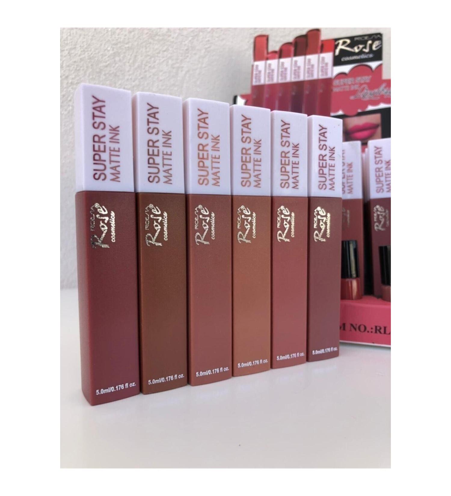 Roesia Rose Cosmetics Rose Superstay Permanent Lipstick Set 6 Pieces