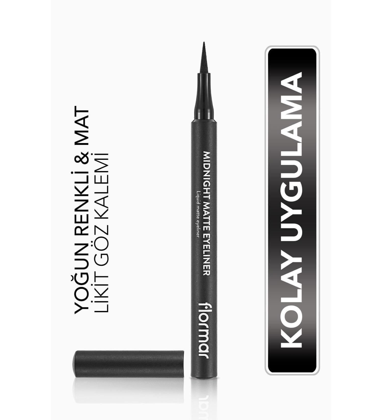 Flormar Matte Liquid Pencil Eyeliner (BLACK) - Midnight Matte Eyeliner - 001 Black - 8690604532292 - Buy Online on GoSupps.com