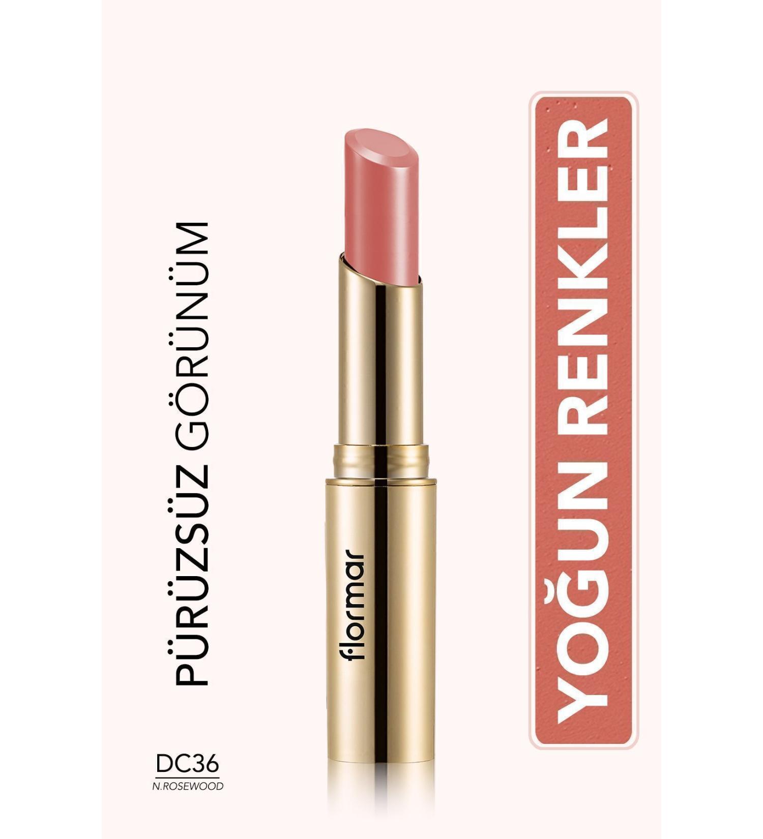 Flormar Lipstick - Deluxe Cashmere Lipstick No: 36 - Buy Online on GoSupps.com