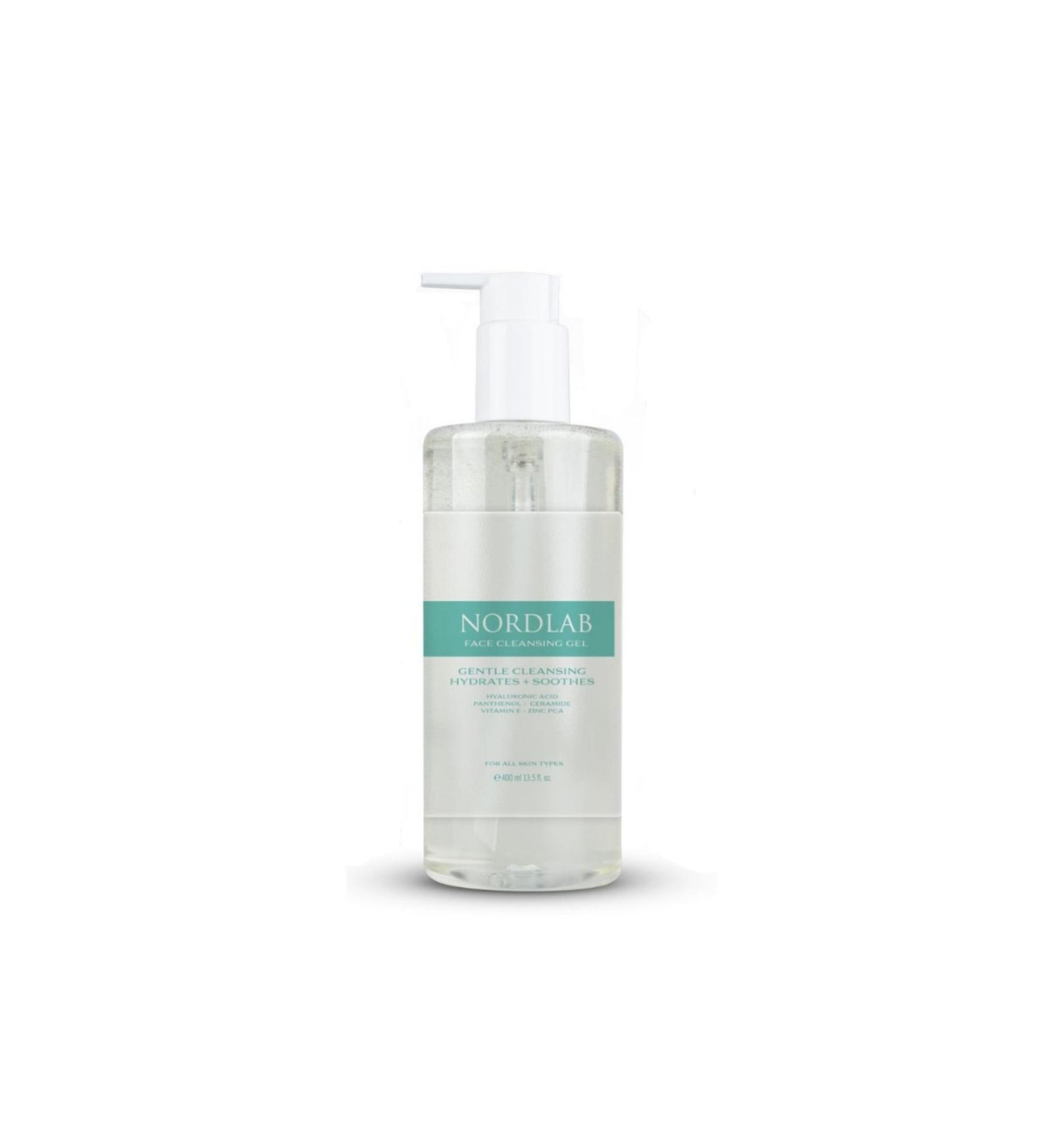 NORDLAB Facial Cleansing Gel Revitalizing 400 ml Hyaluronic Acid Ceramide Zinc PCA - Buy Online on GoSupps.com