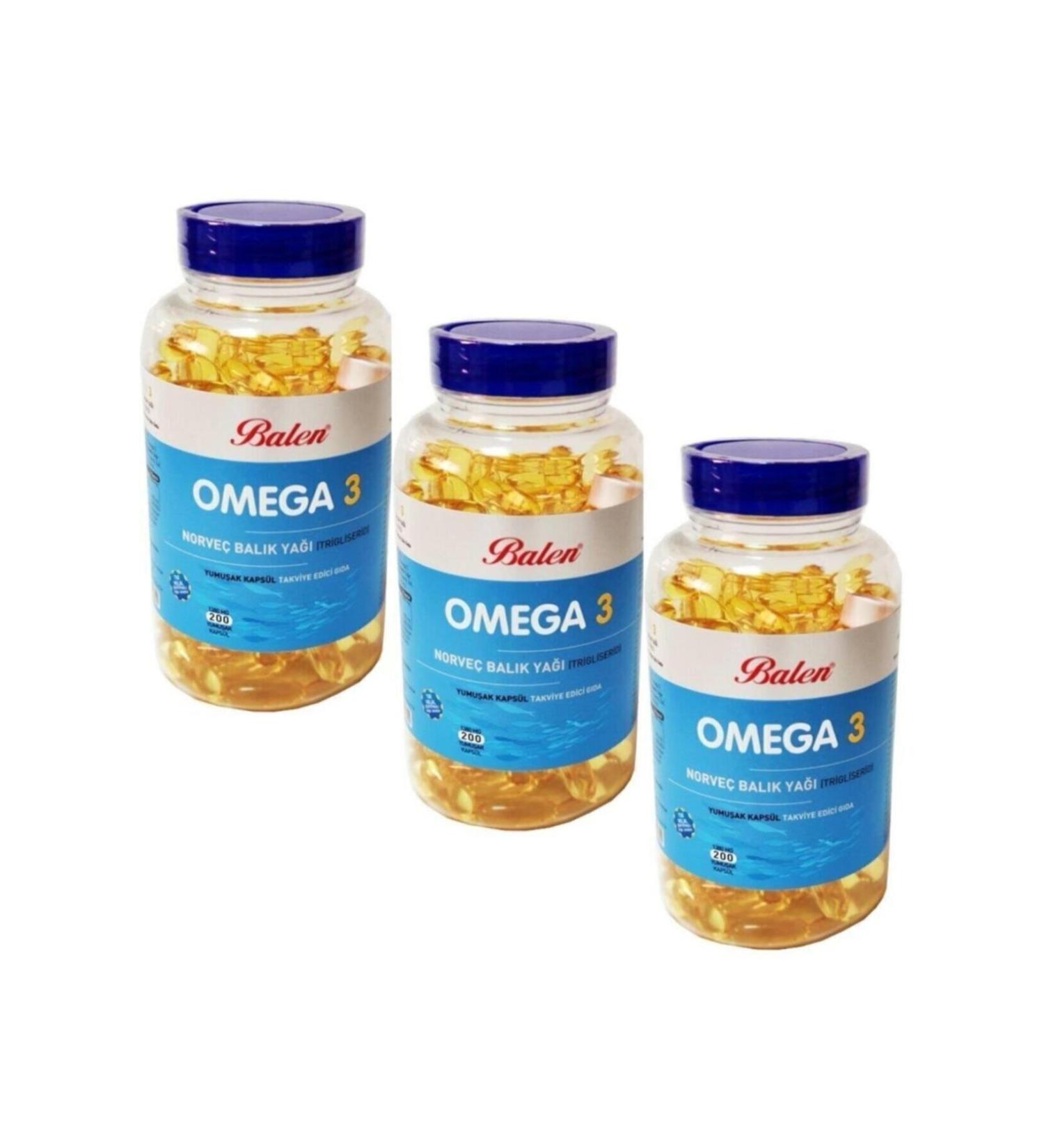 Balen Omega 3 Norwegian Fish Oil (triglyceride) yum.kap.1380mg*200*3 Pieces
