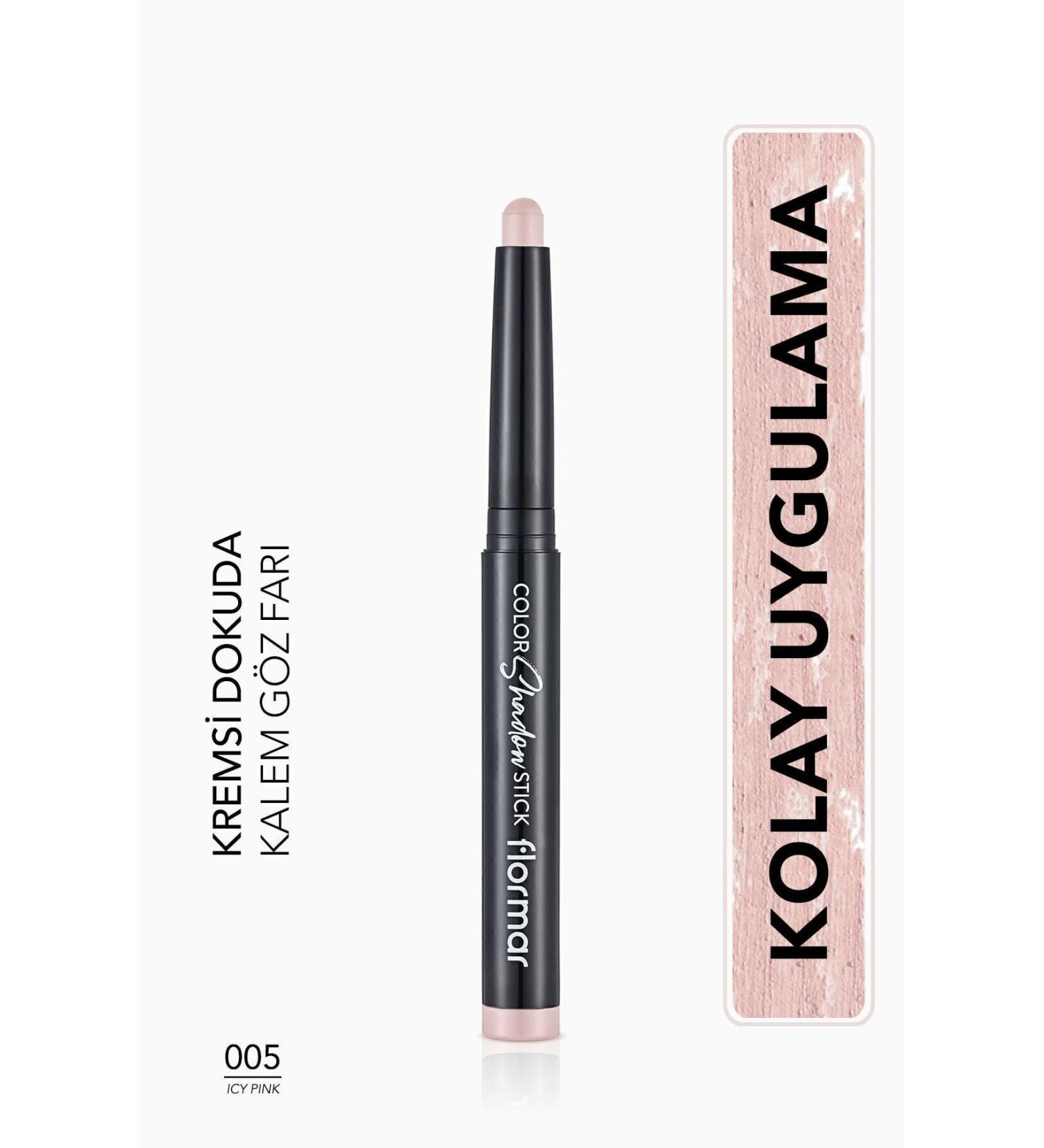 Flormar Waterproof Shimmering Pencil Eyeshadow -color Shadow Stick - 005 Icy Pink- 8682536039451 - Buy Online on GoSupps.com