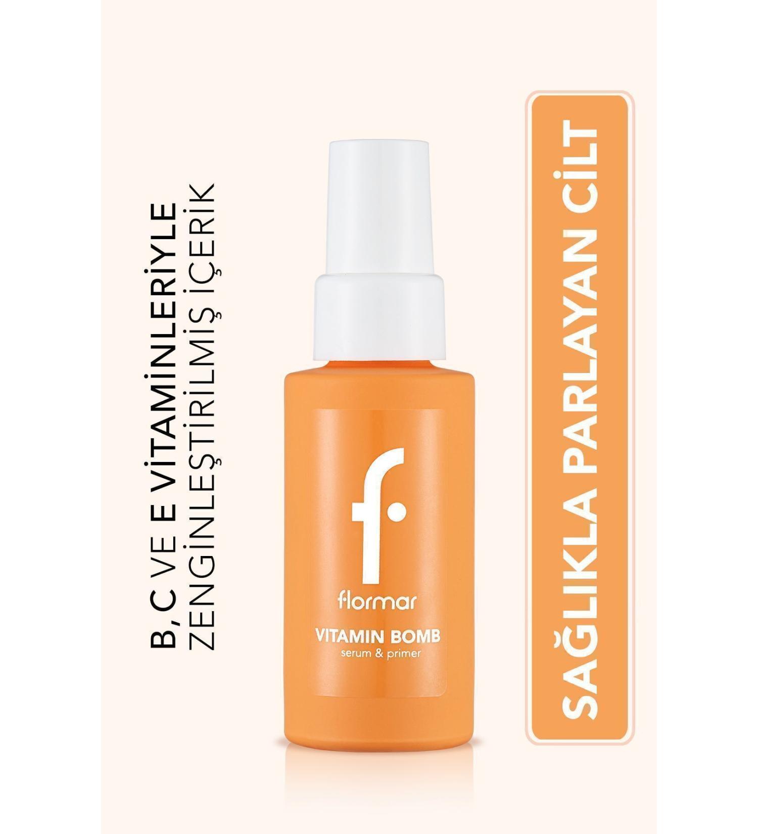 Flormar Moisture and Shine Vitamin Serum-Makeup Base - Vitamin Bomb Serum&Primer - 000 - 8682536046305 - Buy Online on GoSupps.com