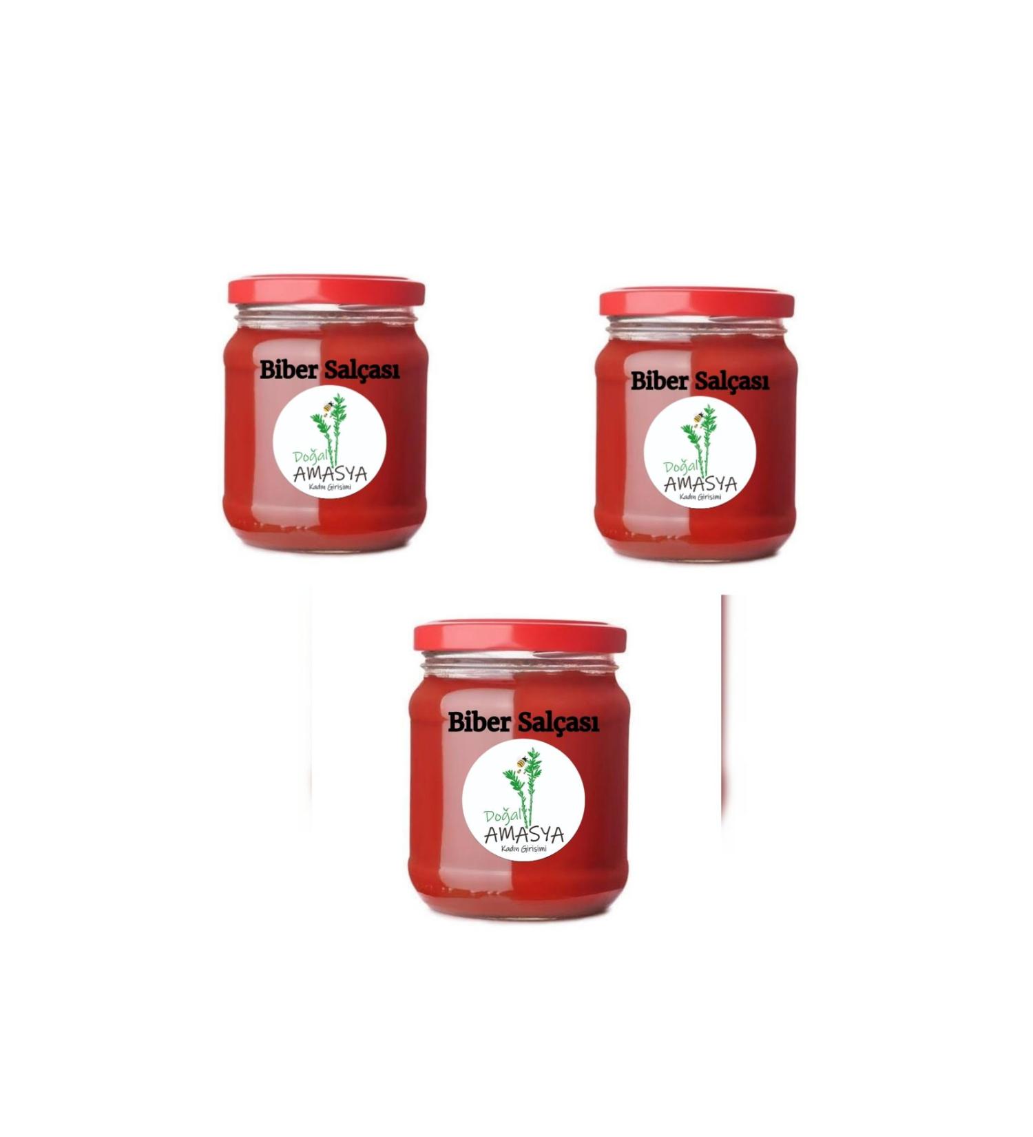 Natural Amasya Sweet pepper paste glass jar brut 3 kg