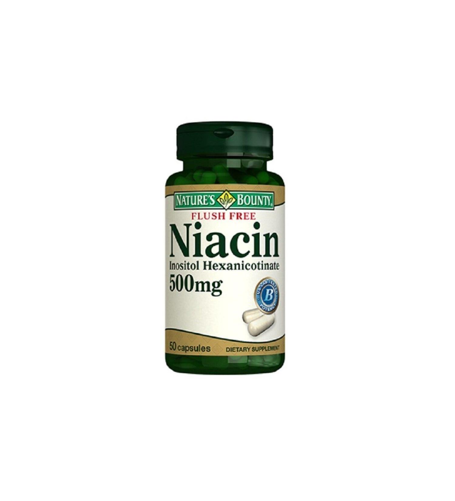 Natures Bounty Nature s Bounty Flush Free Niacin 500 Mg 50 Capsules