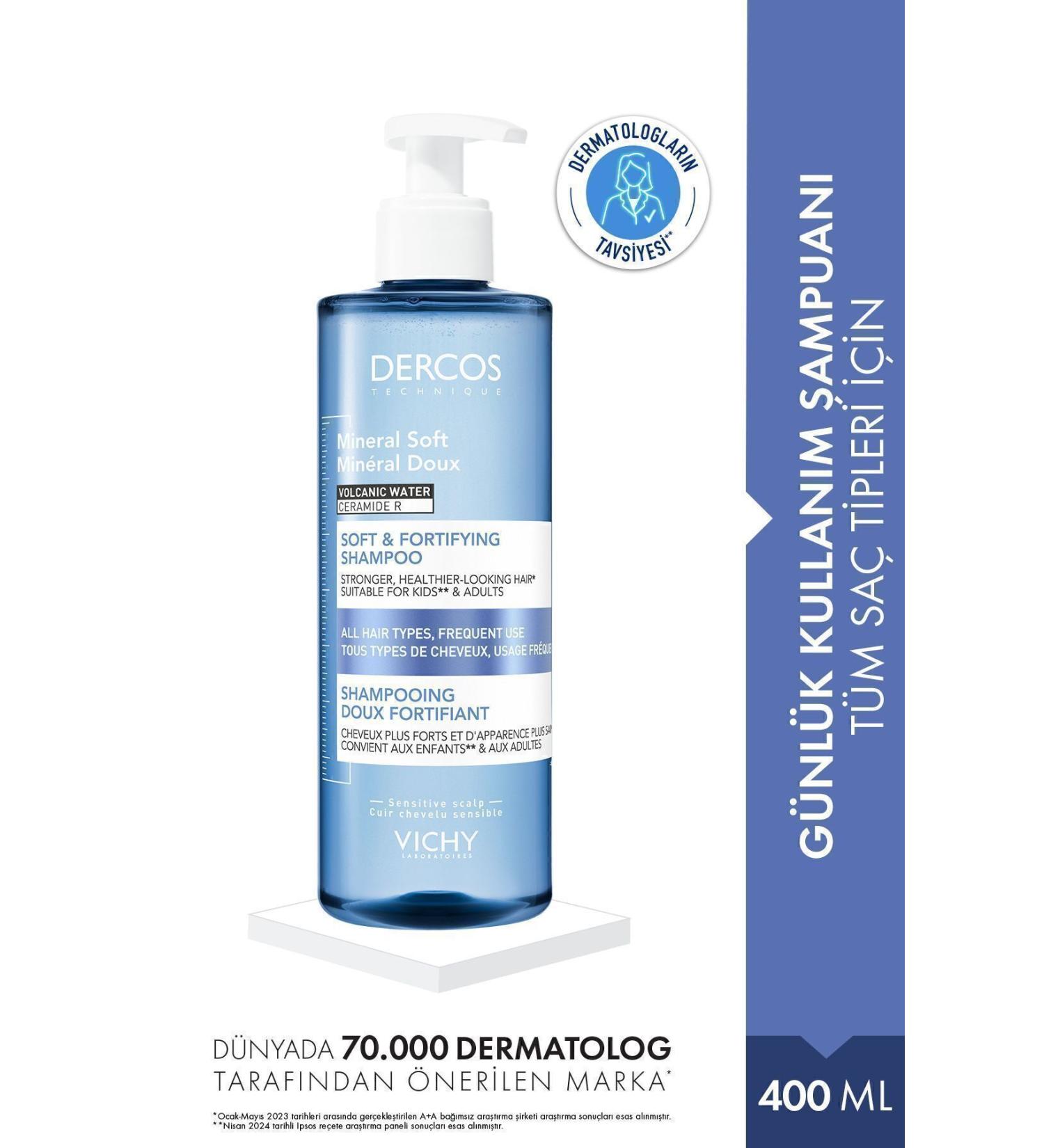 Vichy Dercos Mineral Soft Anti-Dandruff Care Complementary Daily Use Shampoo 400 ML