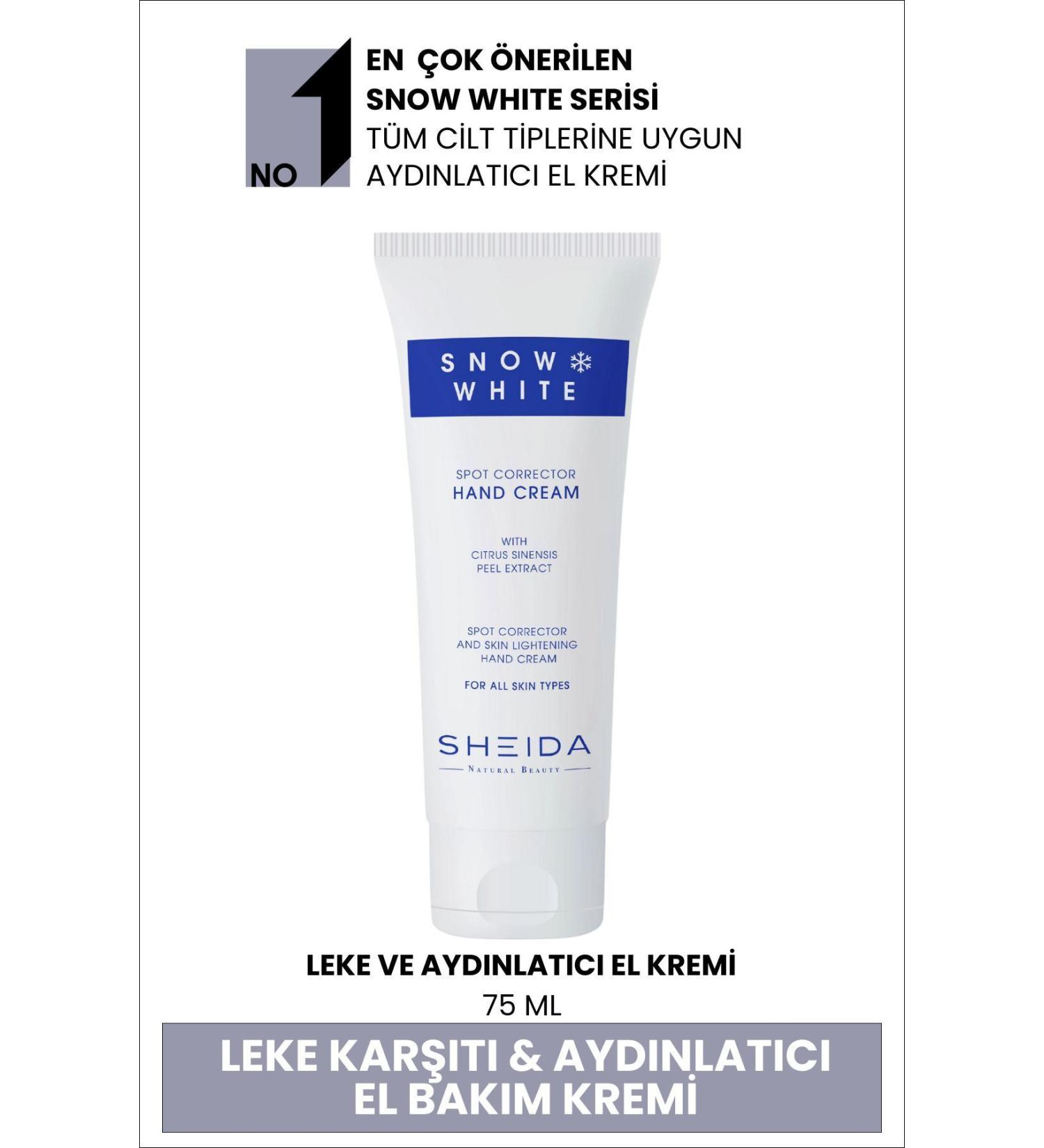 Sheida Snow White Blemish Lightening and Skin Toning Hand Cream 75 ml - Buy Online on GoSupps.com