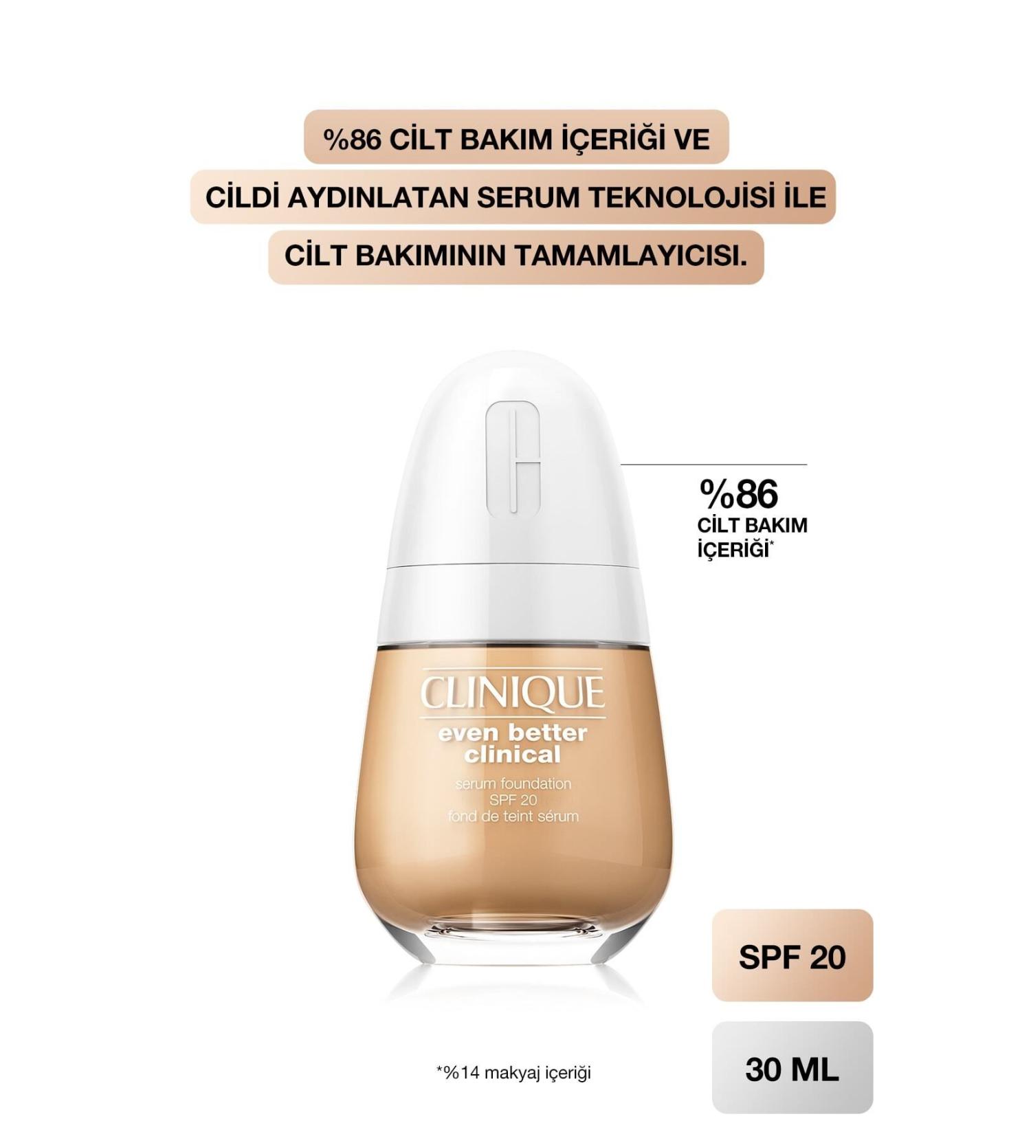 Clinique EVEN BETTER CLINICAL SERUM FOUNDATION SPF 20-WN 12 MERINGUE PASSI.1652