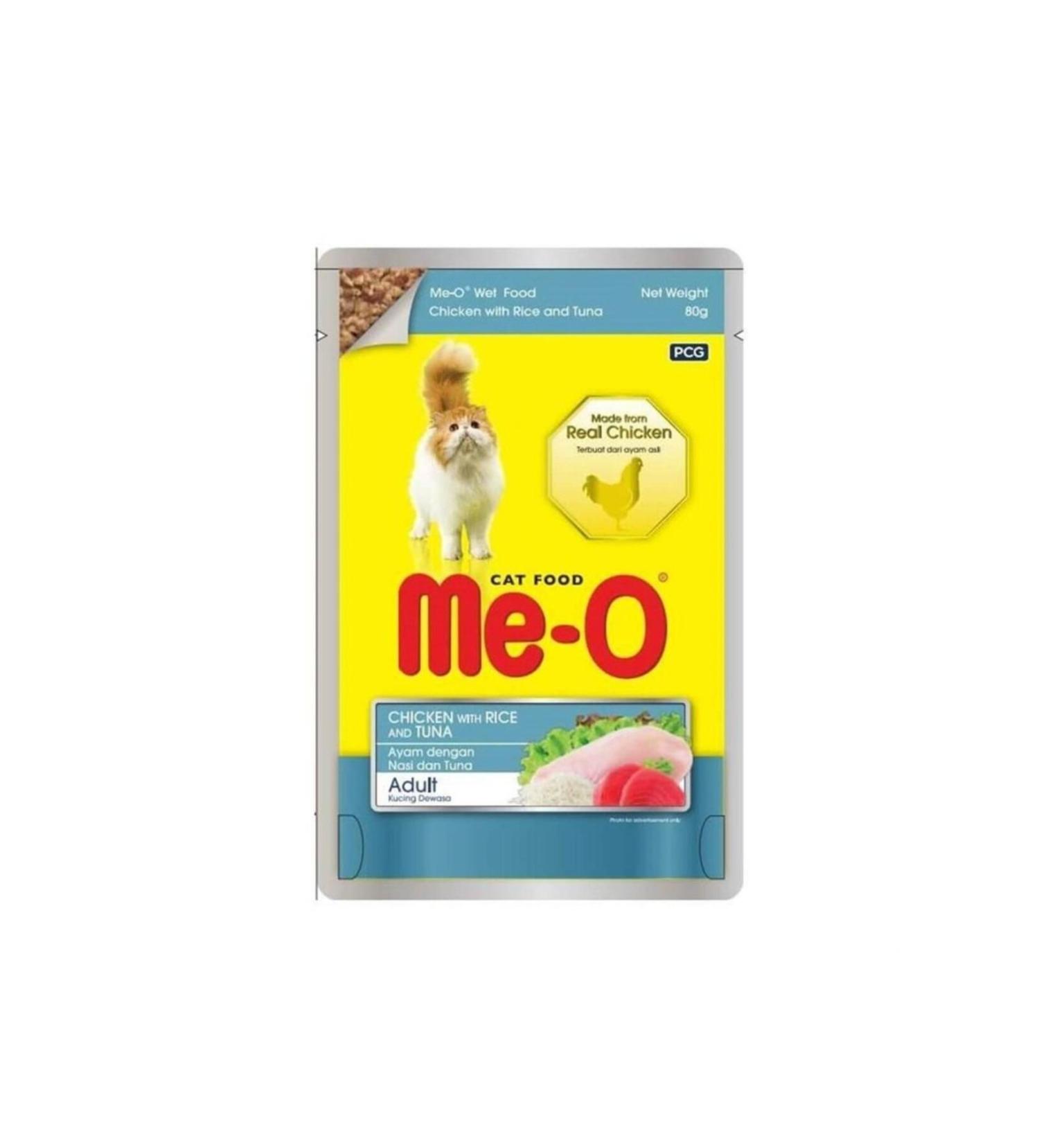 me-o Chicken Rice and Tuna Adult Cat Canned Food 80 gr