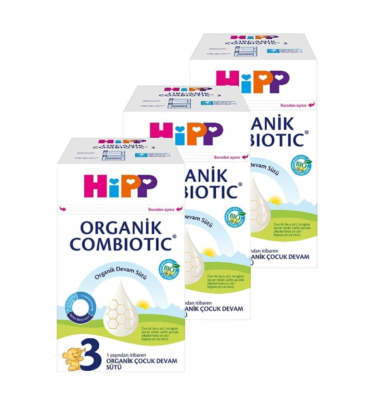 Hipp 3 Combiotic Organic Follow-On Milk 800 gr X 3 Pieces