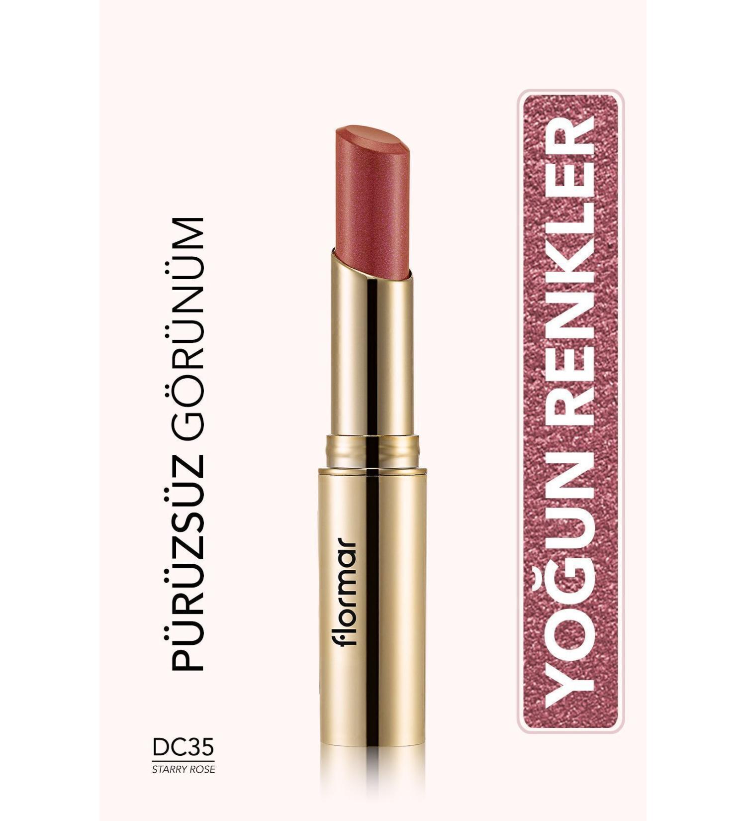 Flormar Deluxe Cashmere Lipstick Stylo Metallic Dusty Rose Lipstick DC35 8690604209798 - Buy Online on GoSupps.com