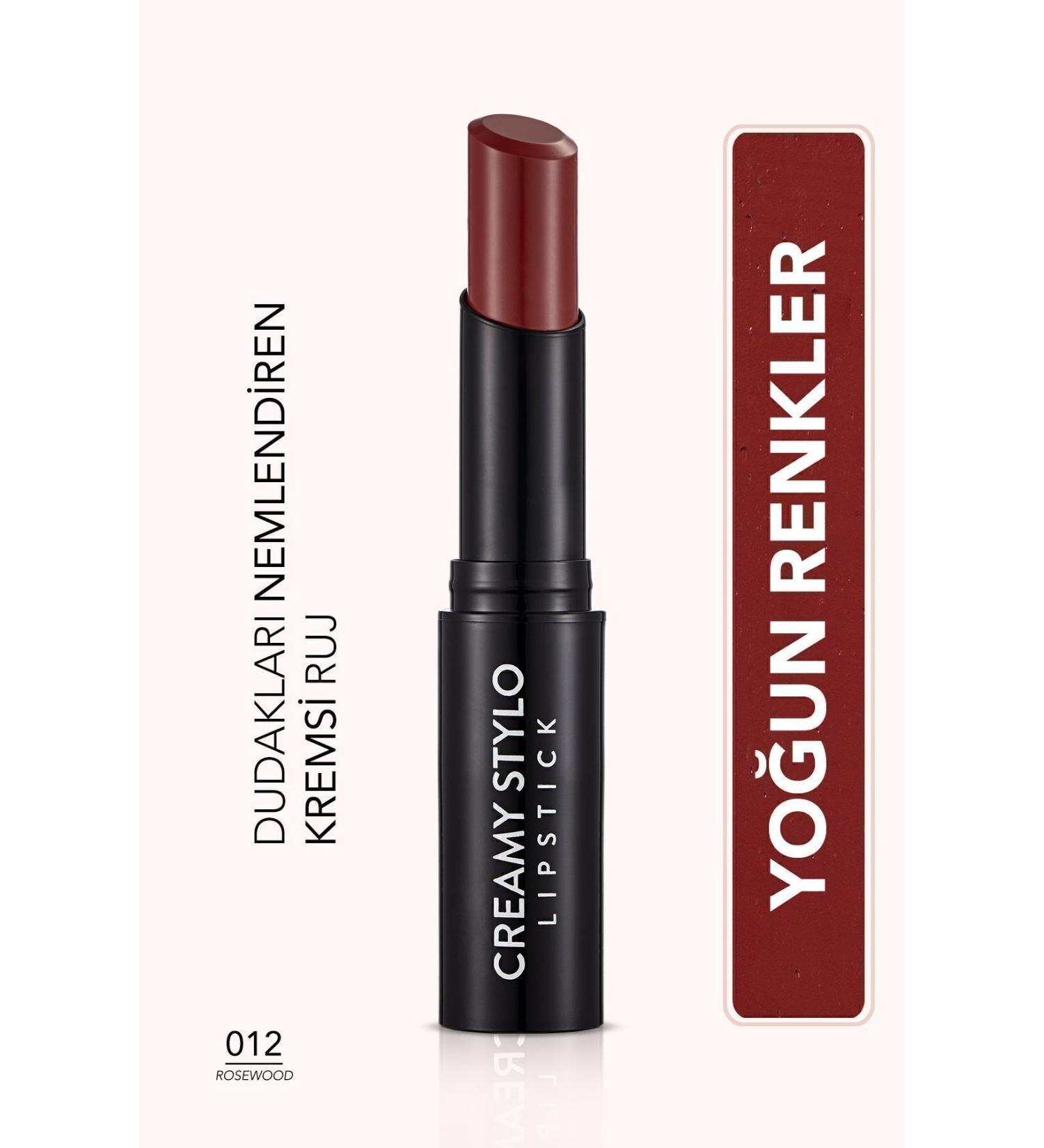 Flormar Semi Glossy Stick Lipstick- Creamy Stylo Lipstick -012 Rosewood-8682536013727 - Buy Online on GoSupps.com