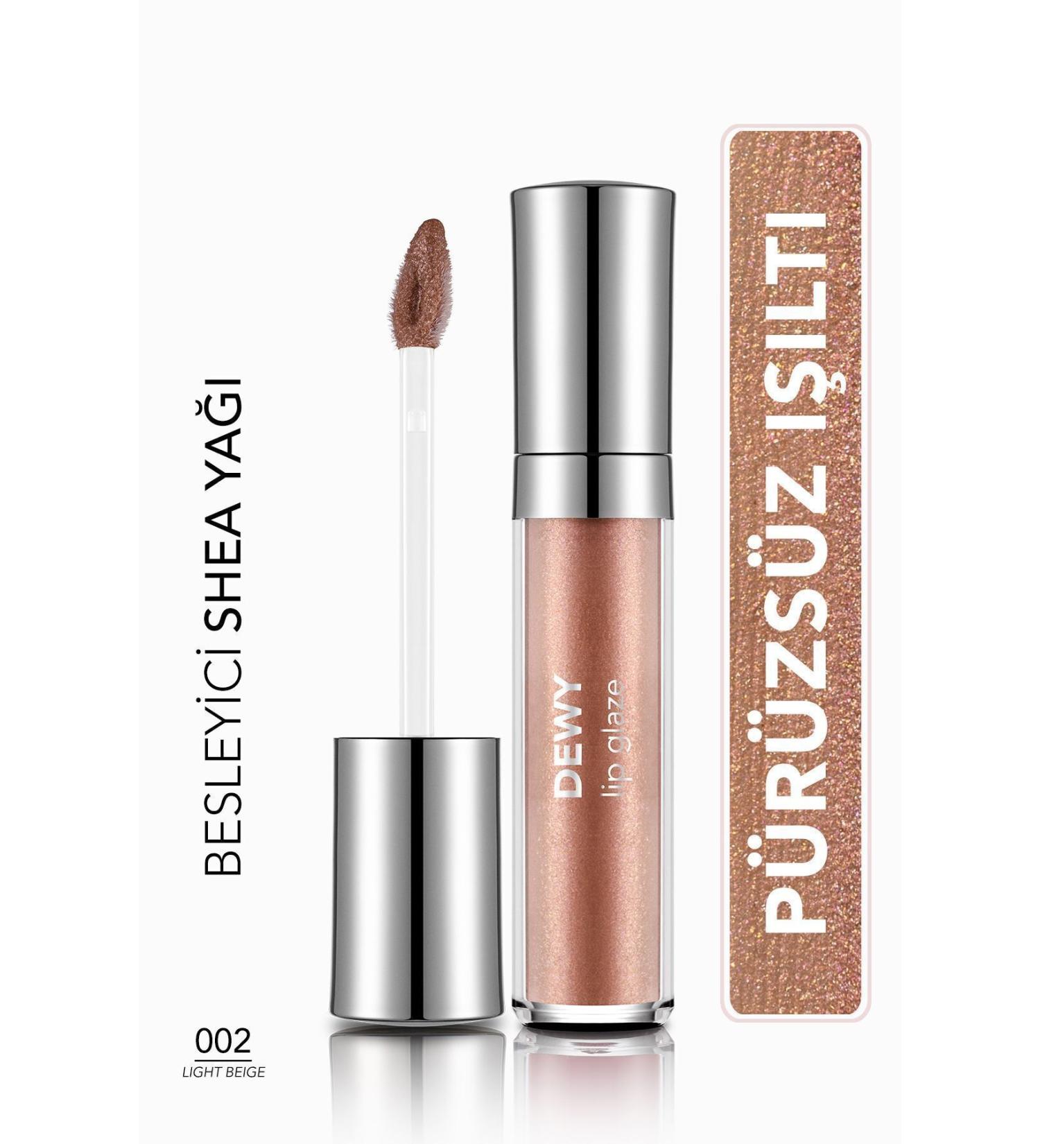 Flormar Nourishing Lip Gloss - Dewy Lip Glaze - 002 Light Beige-8682536068031 - Buy Online on GoSupps.com