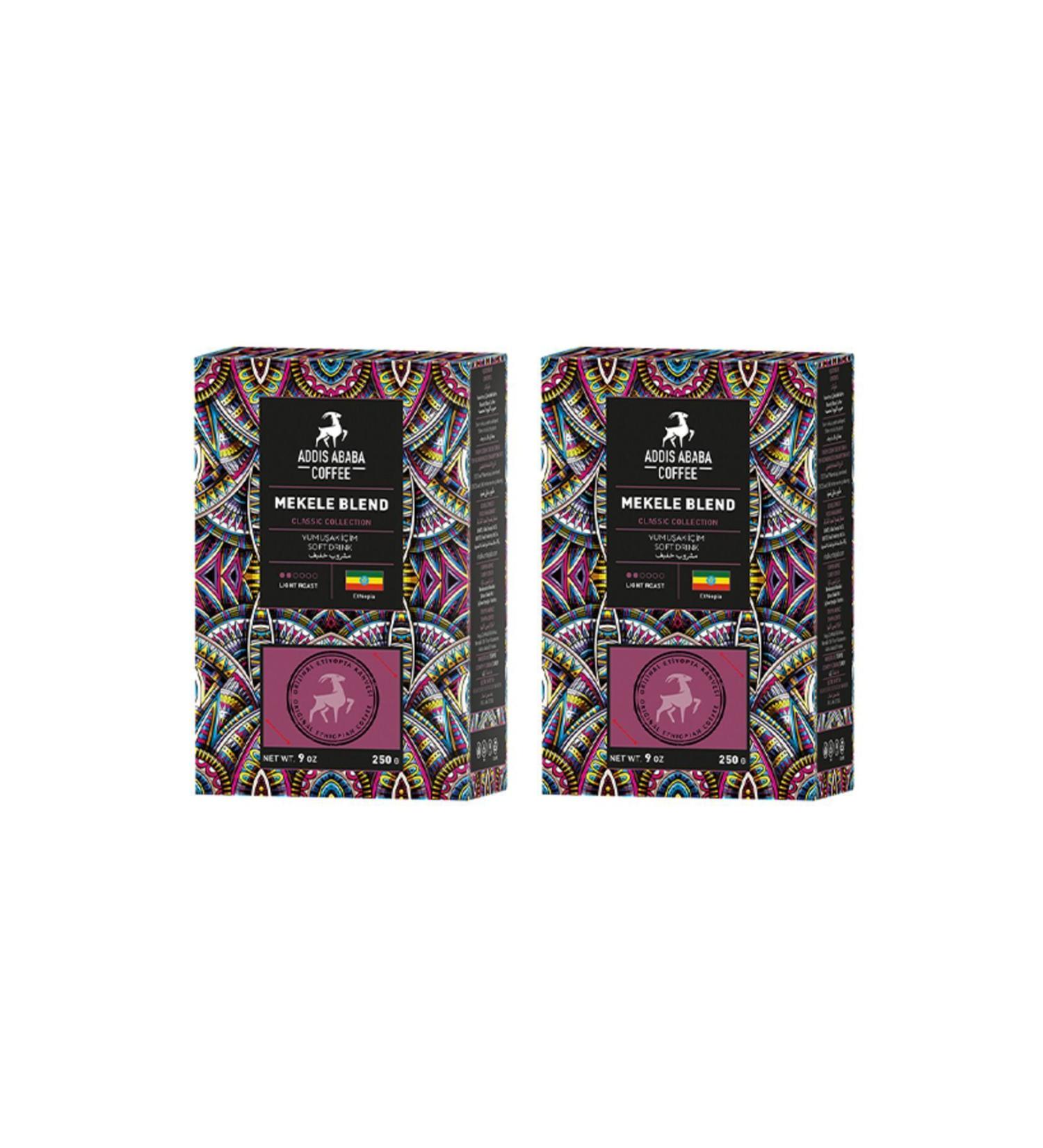 Addis Ababa Coffee Mekele Blend (fruity) Advantageous Package 2 Pcs. X 250 Gr. (500 Gr.) - Buy Online on GoSupps.com