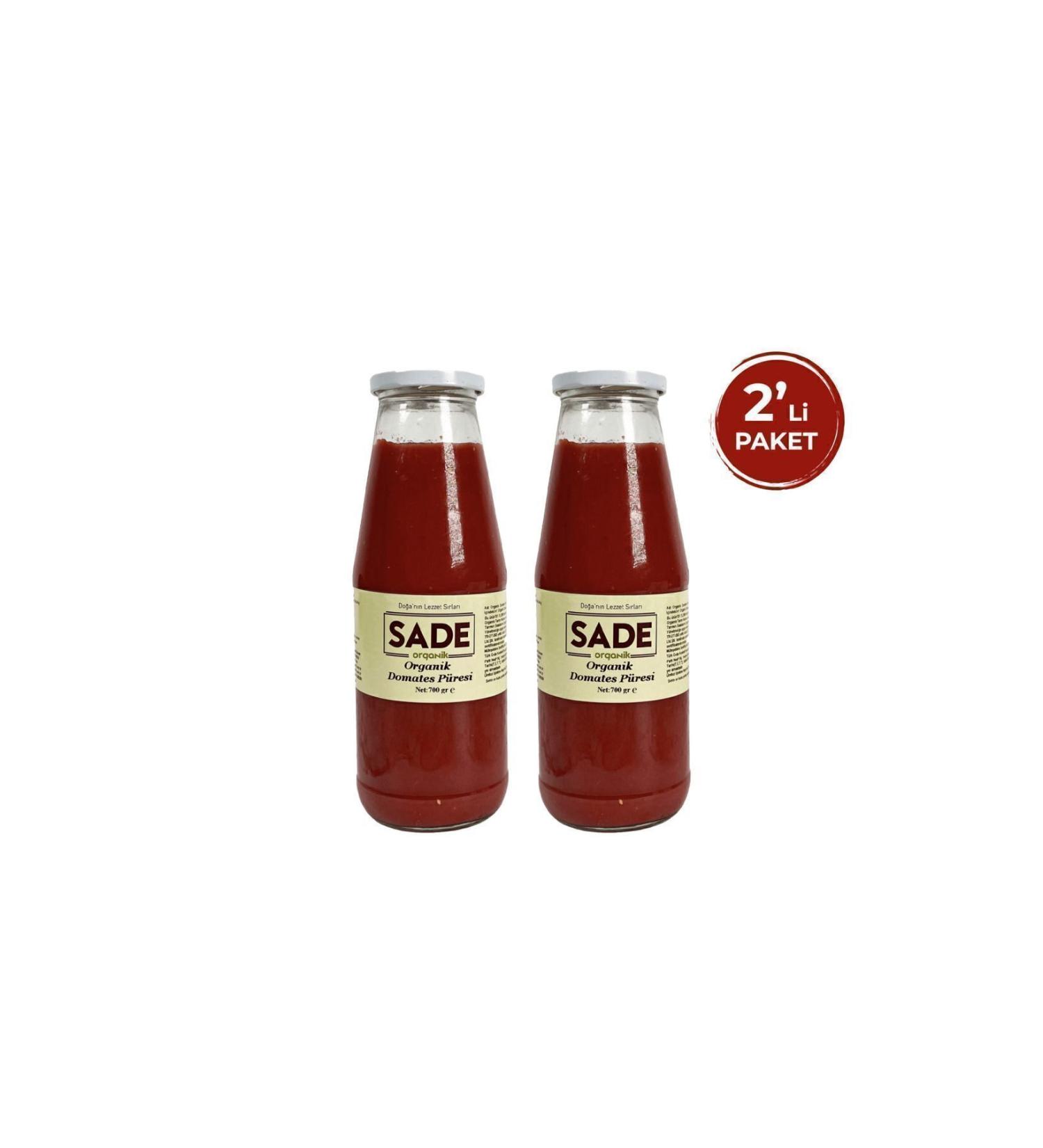 Plain Organic Tomato Puree 680 gr 2-Pack (2X680 GR.)