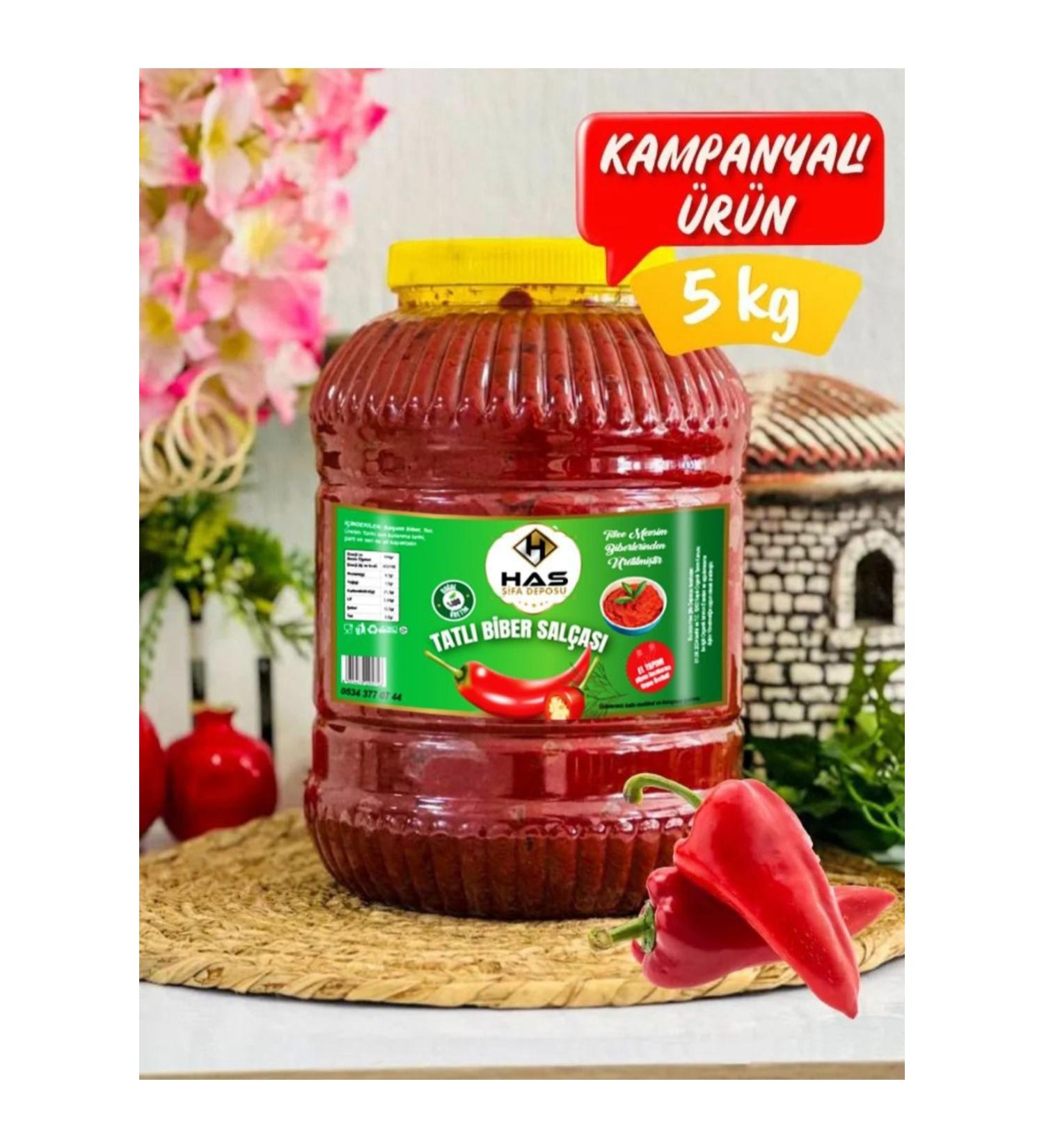 Has Healing Warehouse Gaziantep Sun Dried Hand Made Sweet Pepper Paste 5 Kg