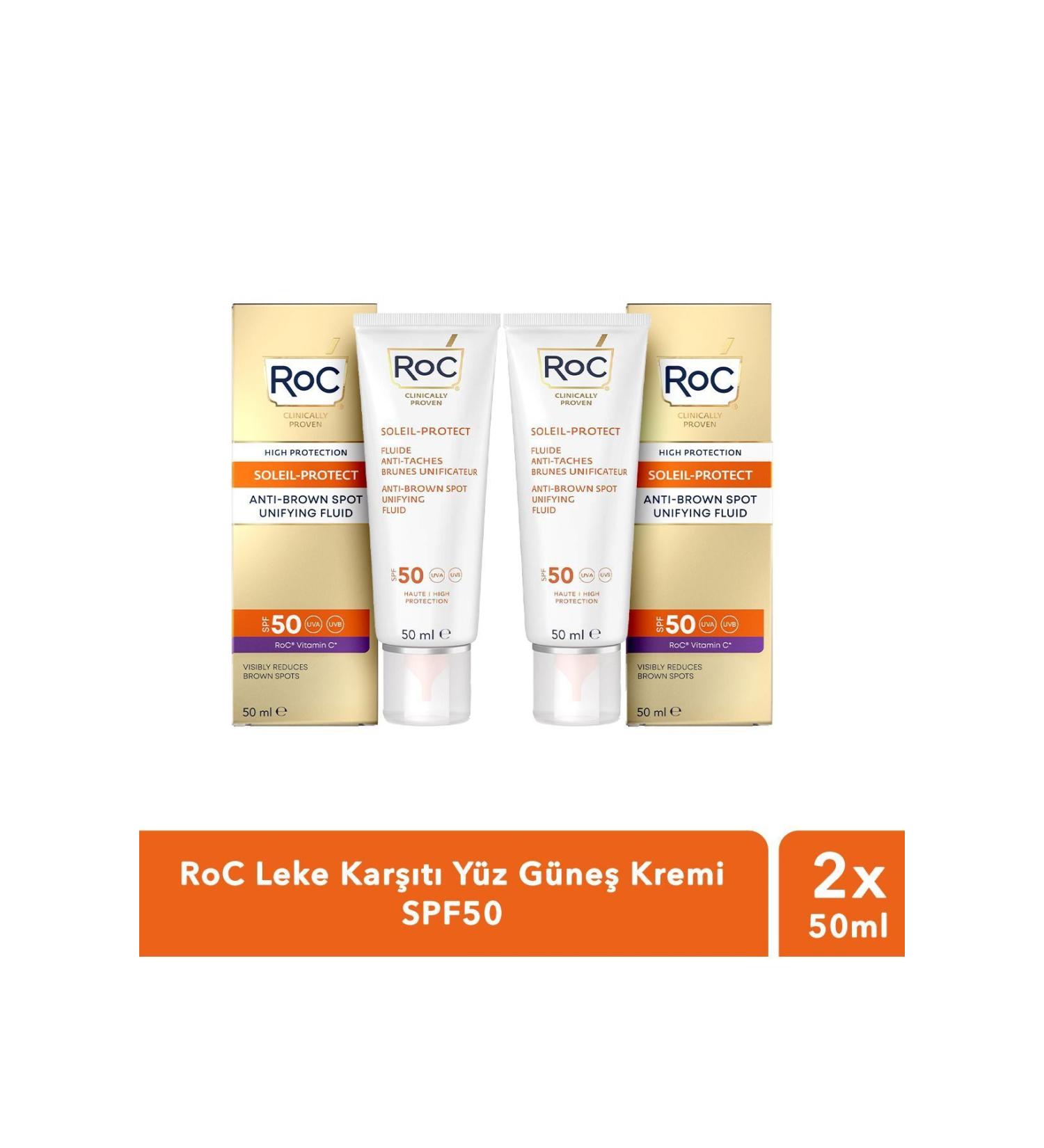 Roc Anti-Spot Face Sunscreen Spf50 50ml x2