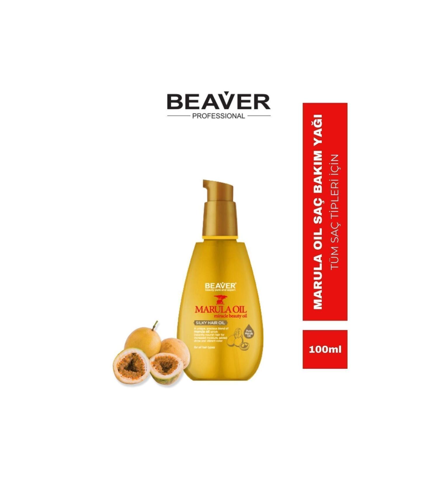 3M Beaver Marula Oil Silky Hair Oil Marula Oil Hair Care Oil 100 ml - Buy Online on GoSupps.com