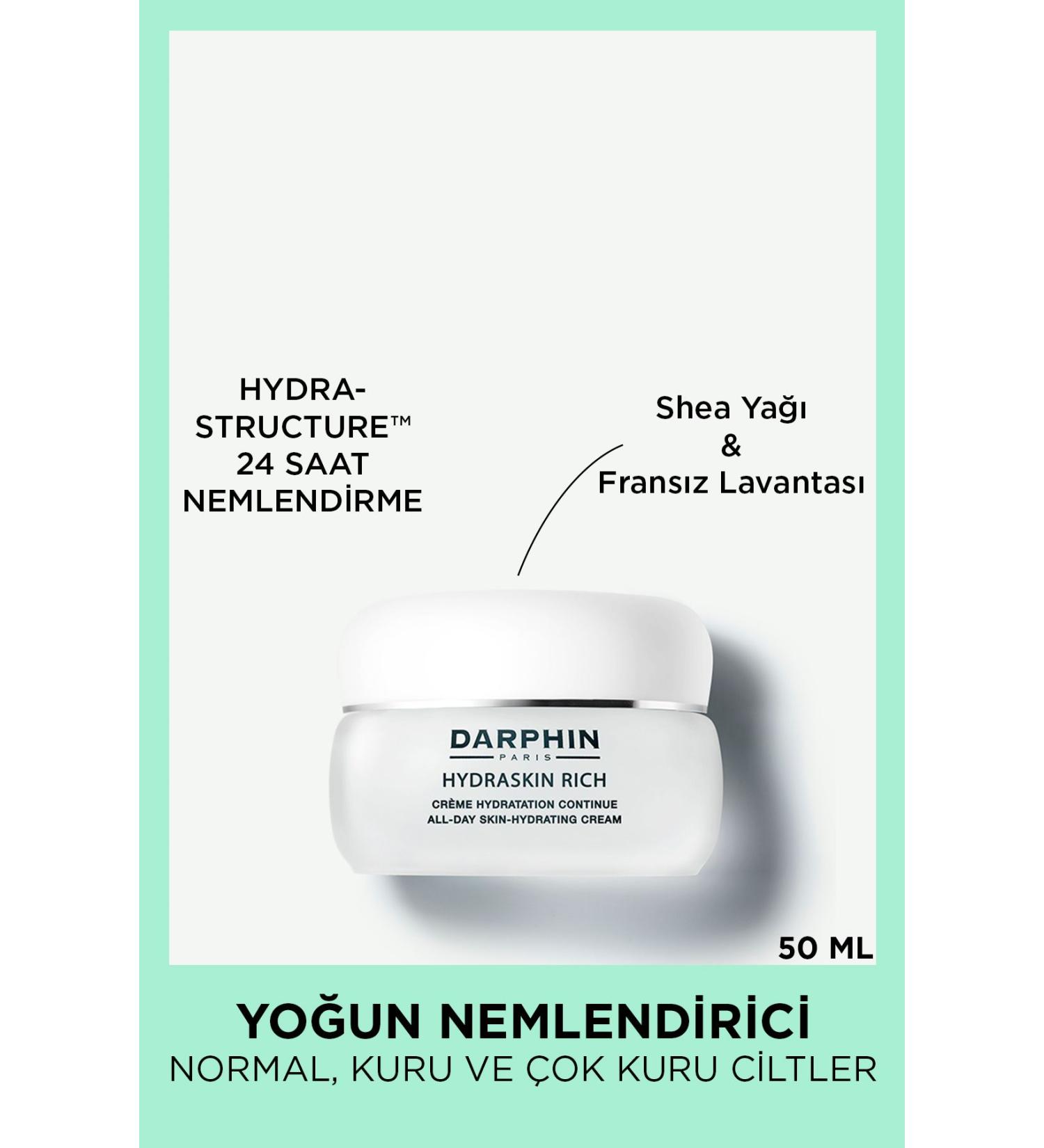 Darphin Moisturizer- Hydraskin Rich All Day Skin Hydrating Cream- Dry Skin 50 ml 882381004651 - Buy Online on GoSupps.com