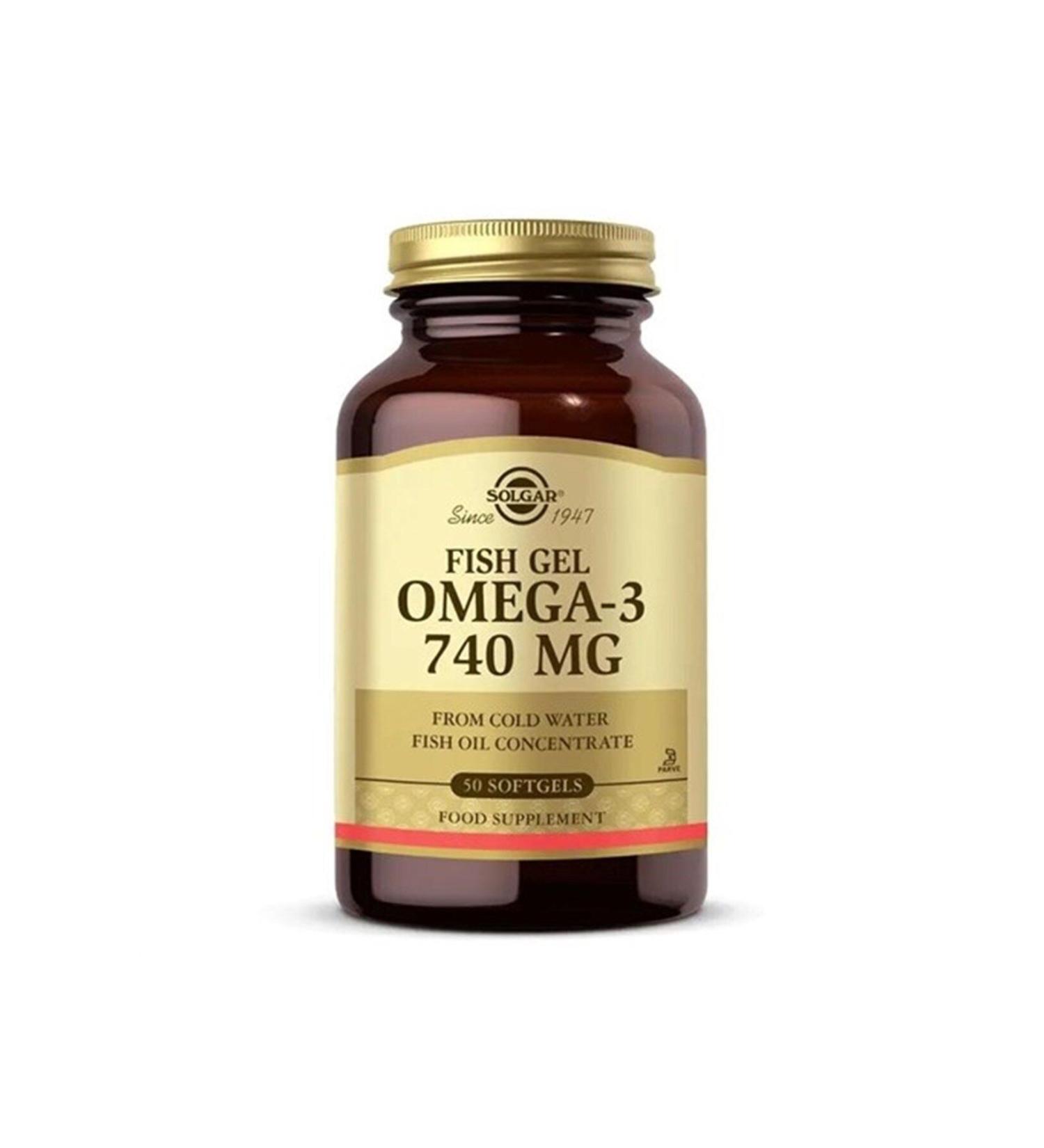 Solgar Fish Gel Omega-3 740 Mg 50 Softgel Capsules