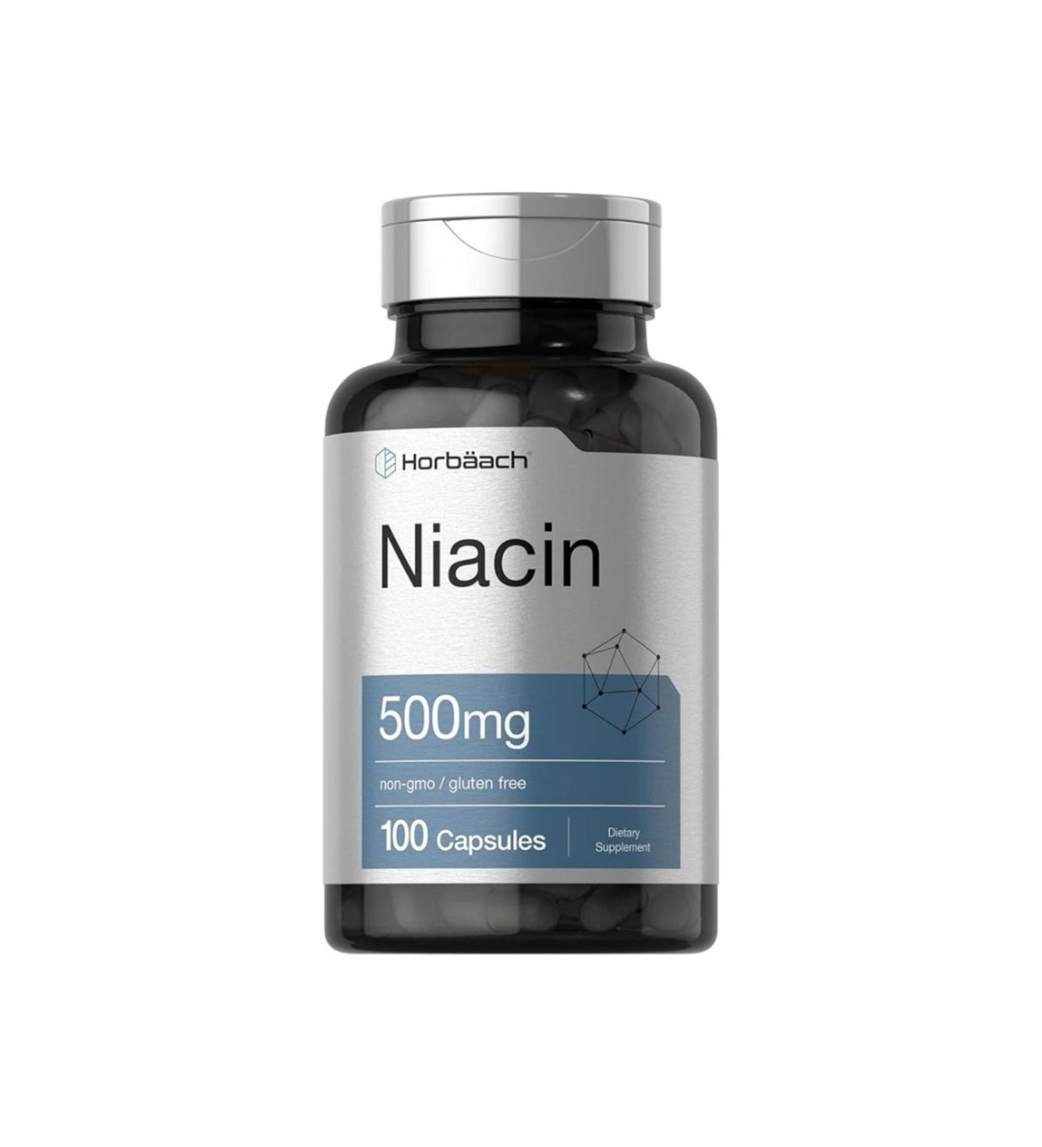 Horbaach Niacin 500 Mg 100 Capsules