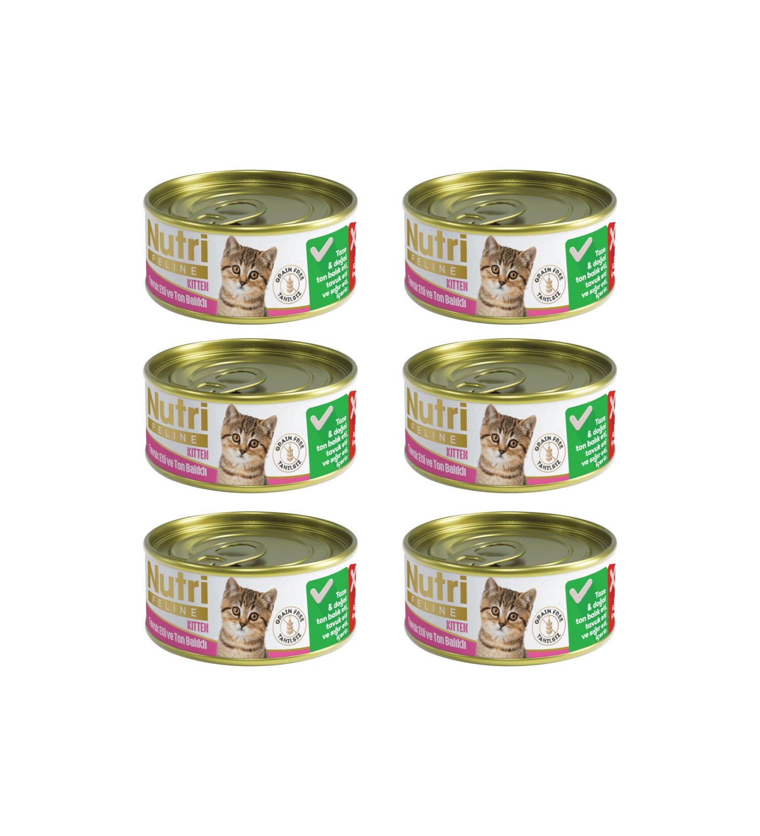 Nutri Feline Chicken and Tuna for Kittens Buy 6 Pay 5 85gr Grain-Free Kitten Wet Food