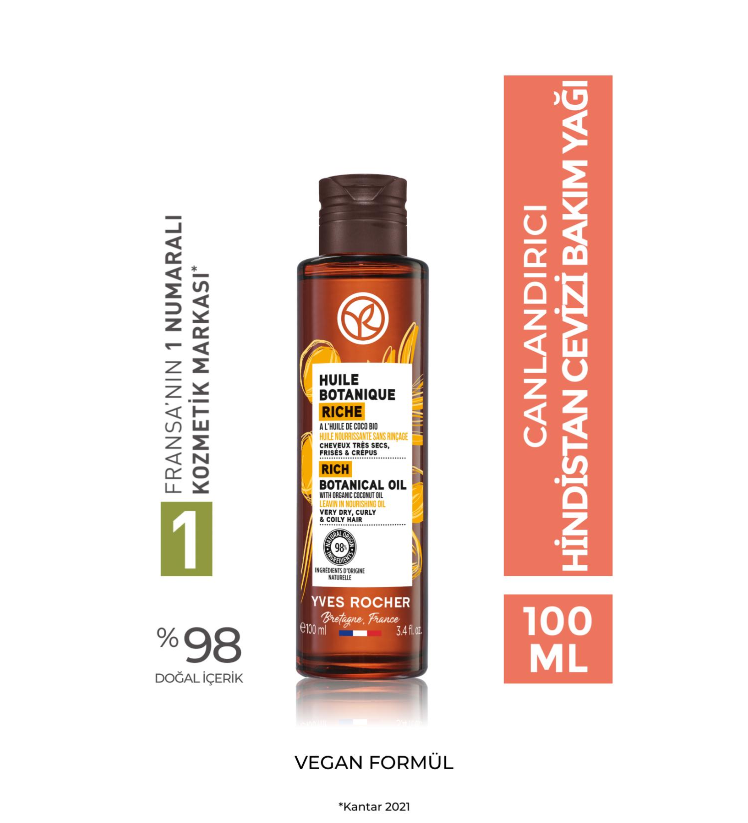 Yves Rocher Revitalizing (Huile Botanique) Coconut Prebiotic Care Oil - Vegan-100 ml - Buy Online on GoSupps.com