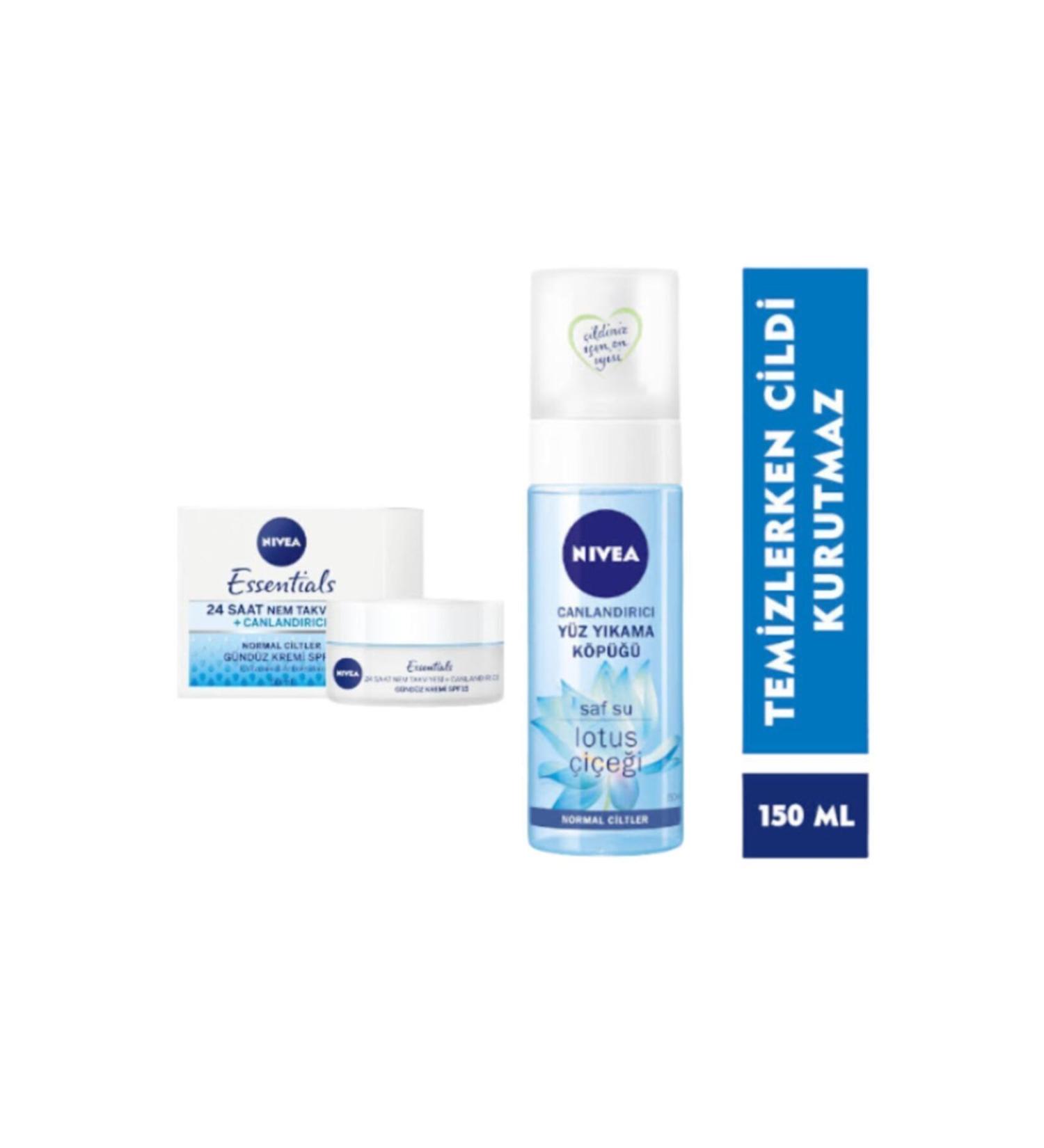 NIVEA Nivea Essentials Revitalizing Day Cream Normal Skin 50 ml Face Wash Foam
