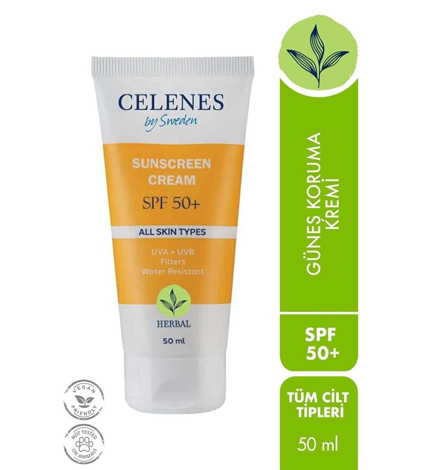 Herbal Celenes By Sweden Celenes Sun Protection Cream 50 Spf 50ml/ All Skin Typesii