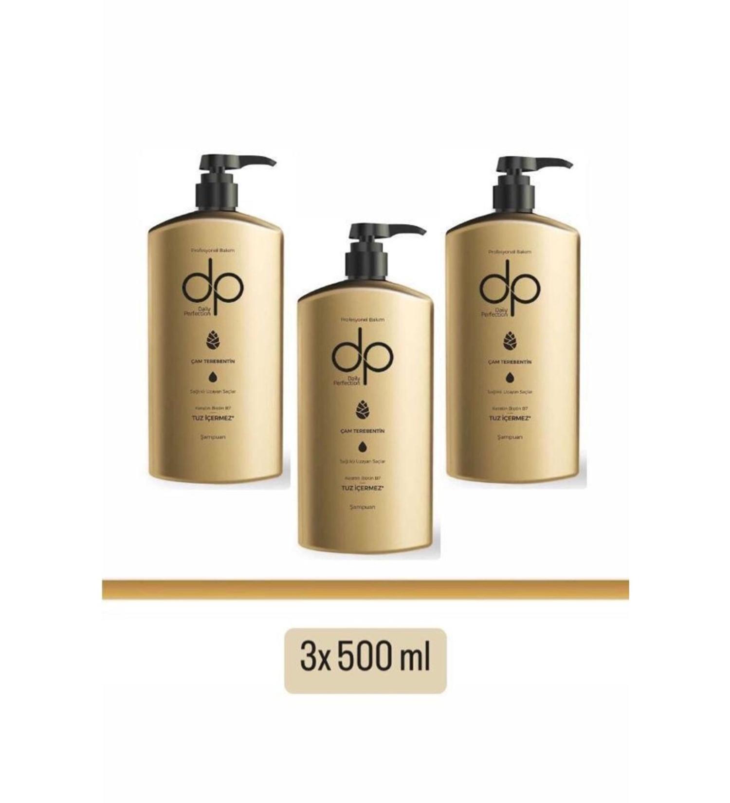 DP Daily Perfection Pine Turpentine Shampoo 500 Ml X 3 Pieces - Buy Online on GoSupps.com