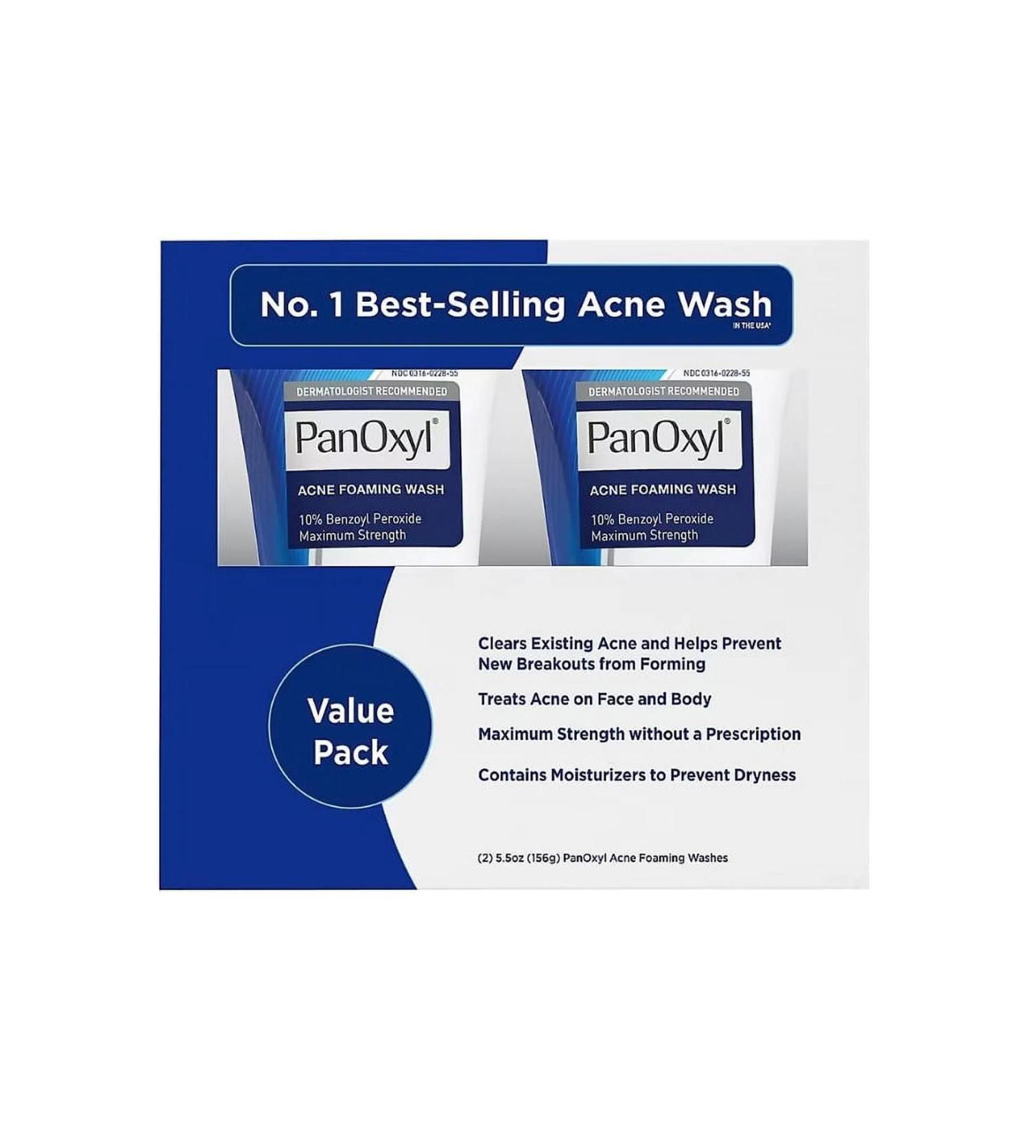 Panoxyl Anti-Acne Foaming Face Wash Duo Pack 2x156GR