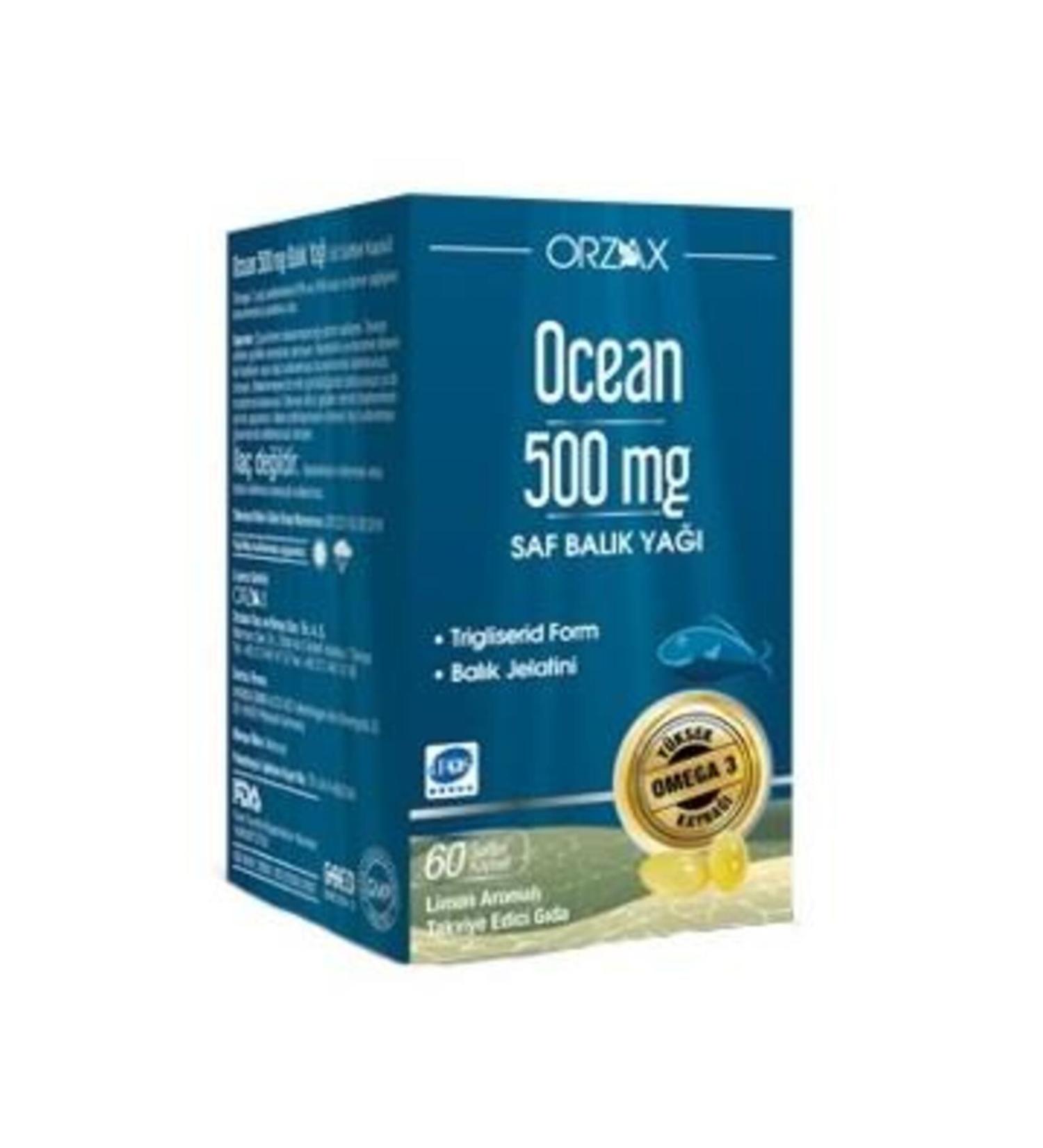 Ocean 500 Mg Omega 3 Fish Oil 60 Capsules