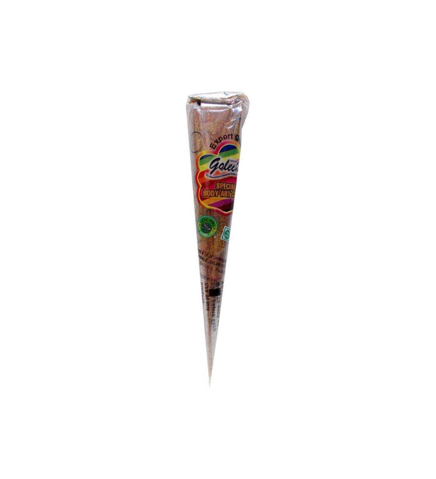 Astra Market Tattoo Cone Henna Orange Glitter Approximately 25 Gr