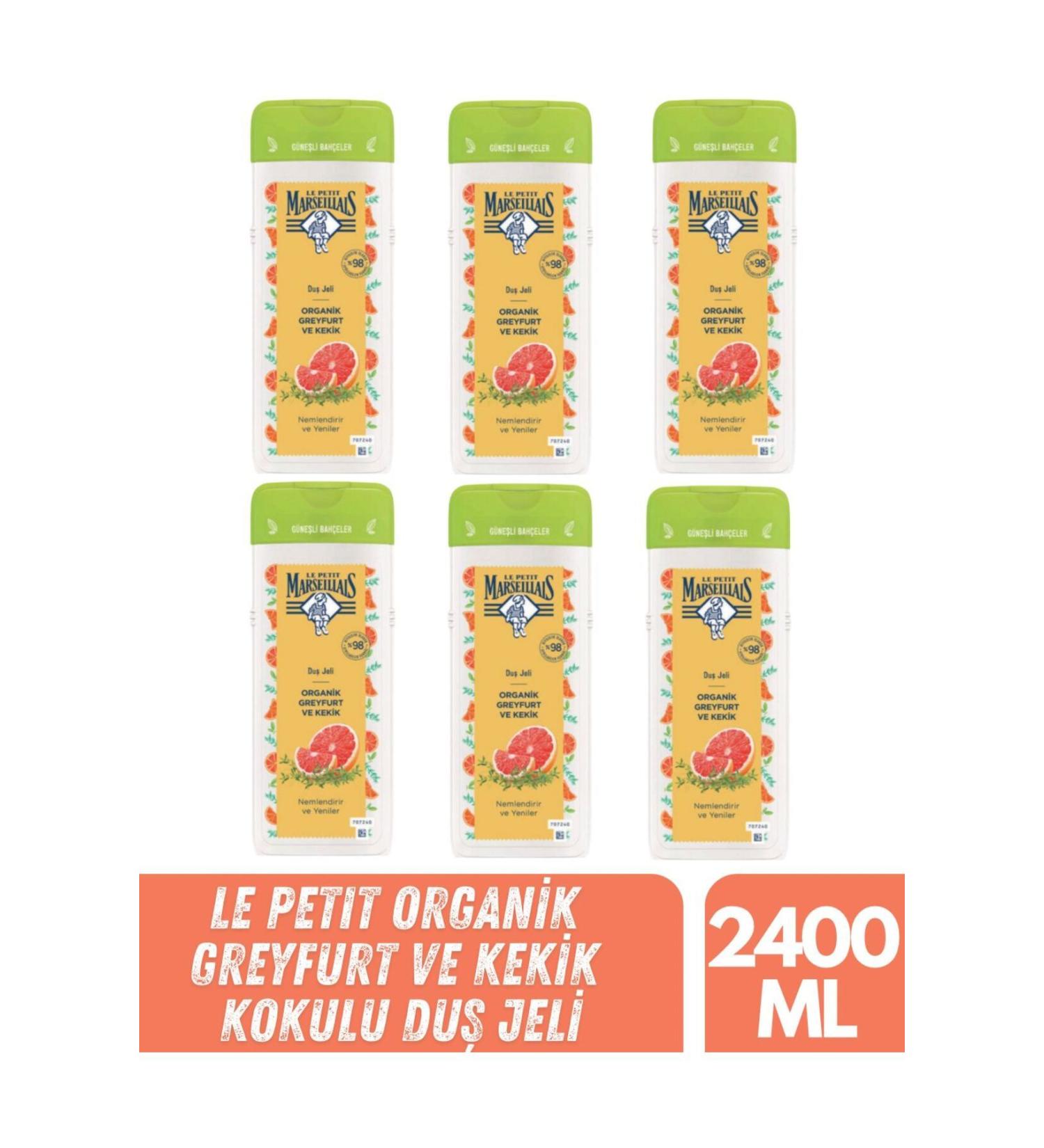 Le Petit Marseillais Organic Grapefruit and Thyme Shower Gel 400ml X 6 Pcs