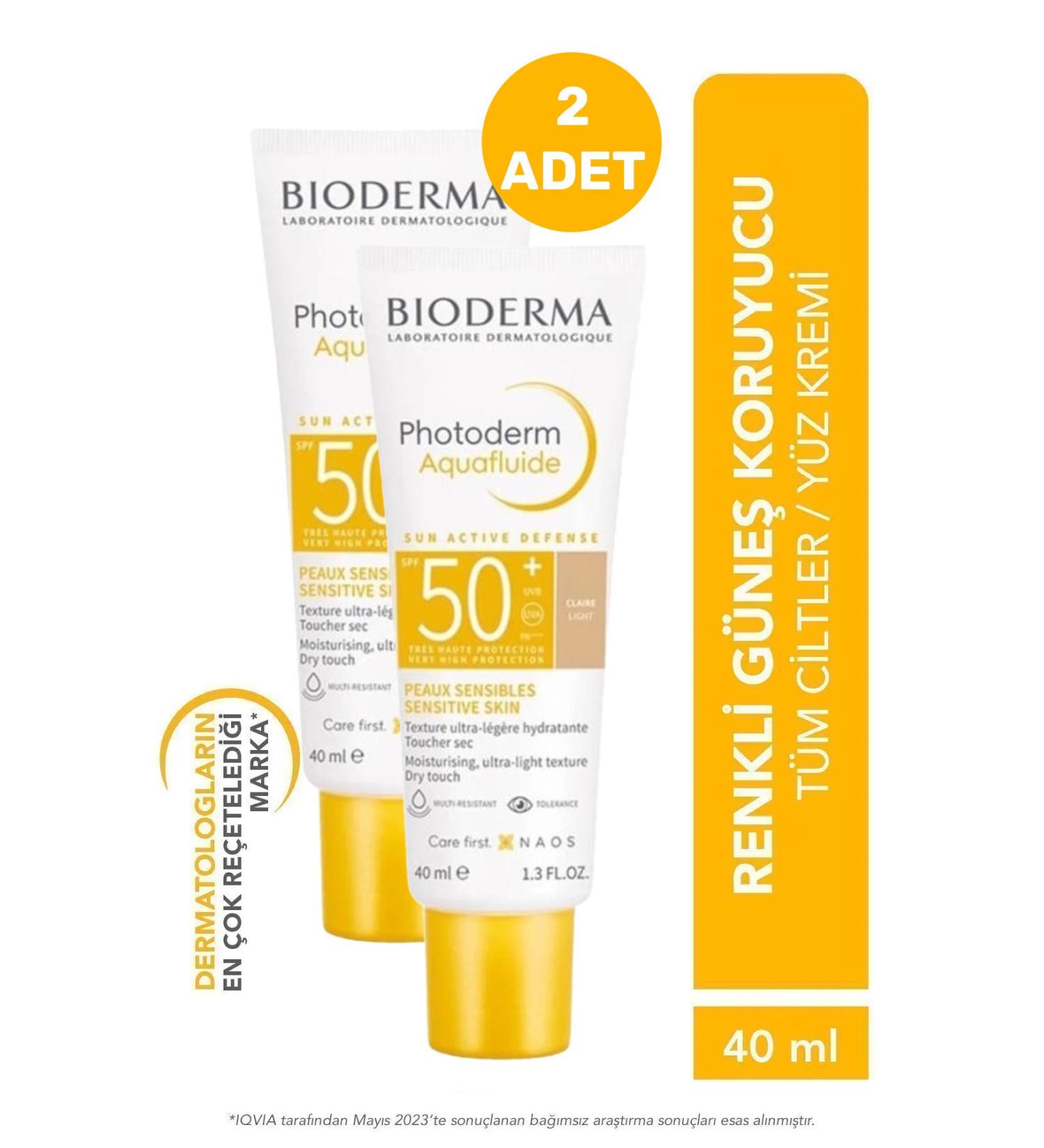 Bioderma Photoderm Aquafluide Claire Light SPF50 40 ml 2 Pieces