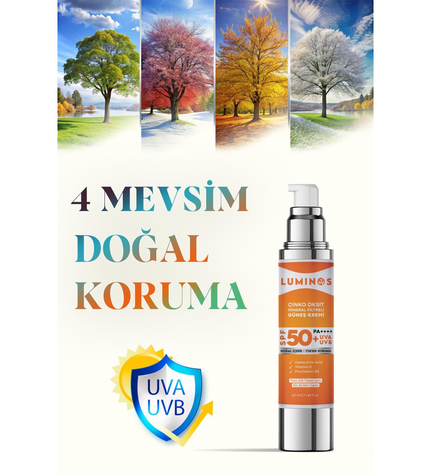 Natural Luminos Zinc Oxide Mineral Filter Spf 50 Natural Sunscreen - 50ml - Buy Online on GoSupps.com