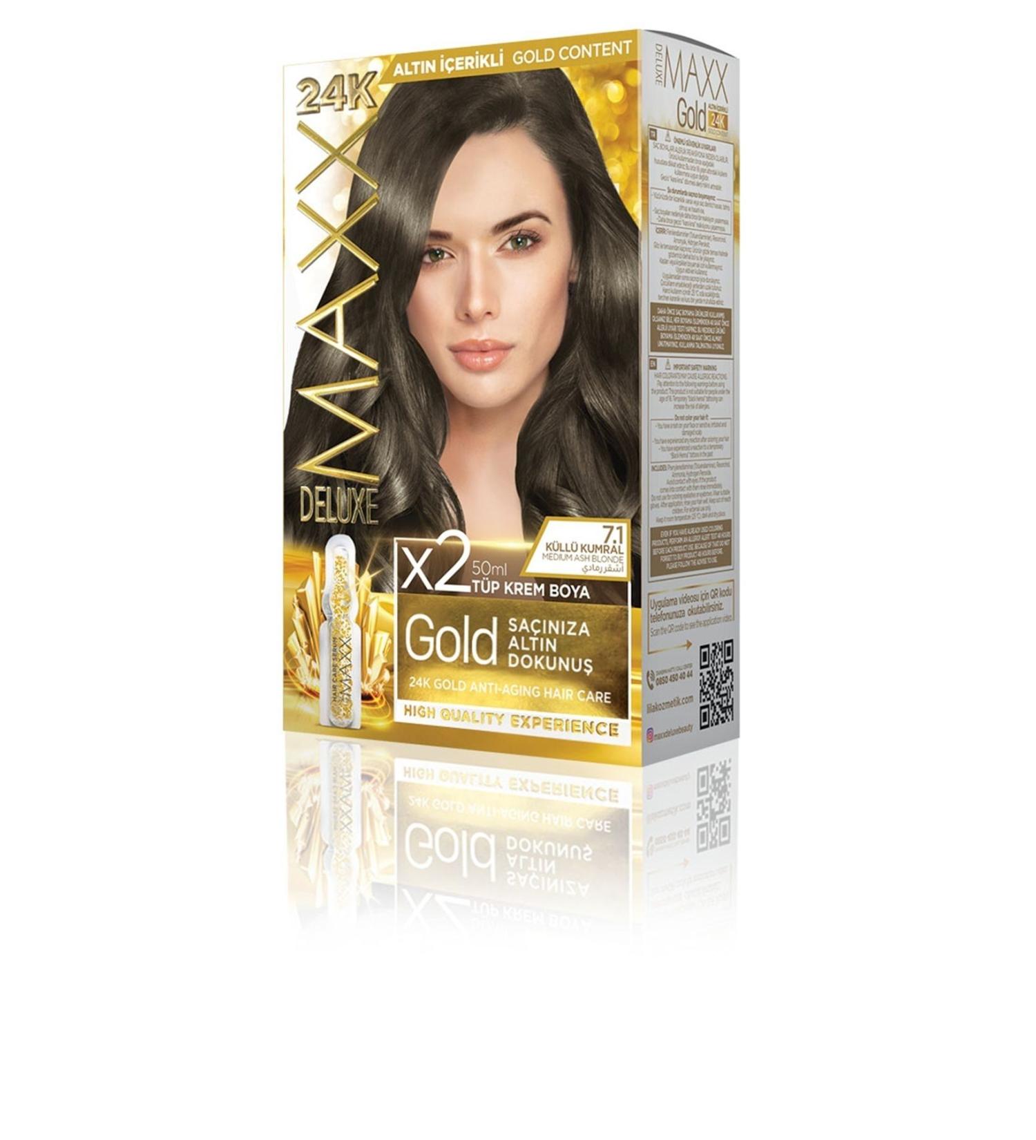MAXX DELUXE Golden Series 24k Gold Content Tube Dye and Hair Care Serum (2X50 ML) - Buy Online on GoSupps.com