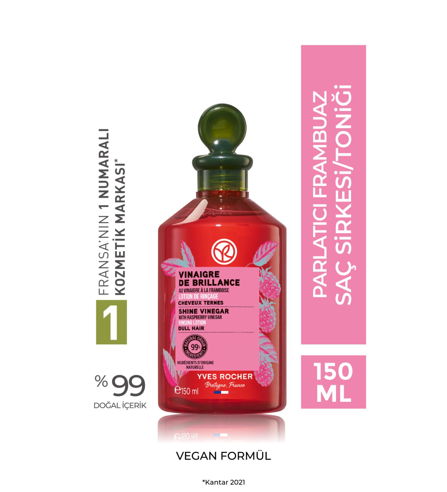 Yves Rocher Raspberry Hair Vinegar / Tonic - Normal Hair / Brillance 150 ml-52166 - Buy Online on GoSupps.com