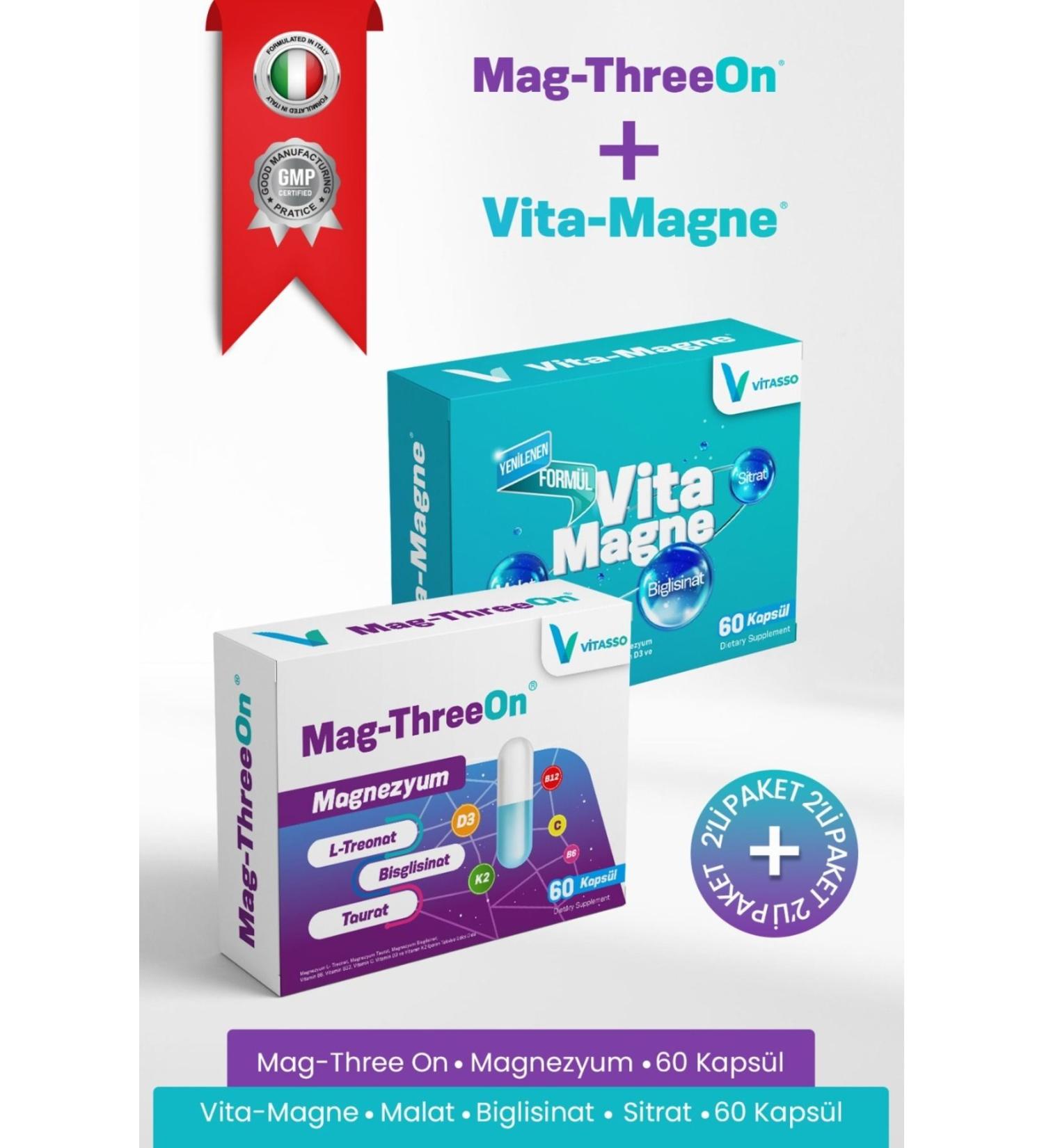Vitasso Magnesium Magthreeon & Vitamagne Organic Magnesium Forms and Vitamin Forms 2 Pack - Buy Online on GoSupps.com