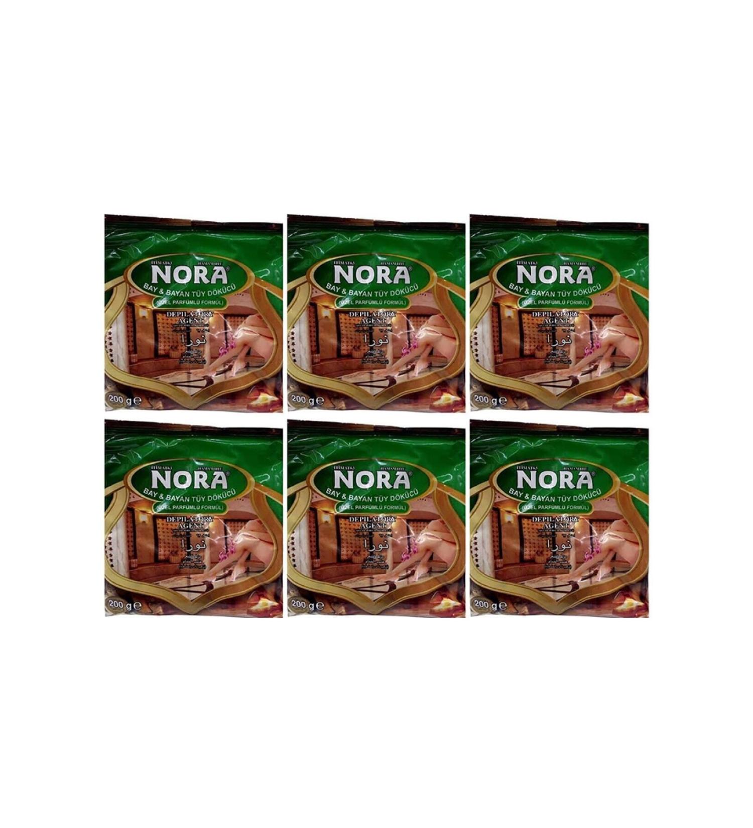 Nora Hair Removal Bath Herb Powder 200 Gr 6 Pieces