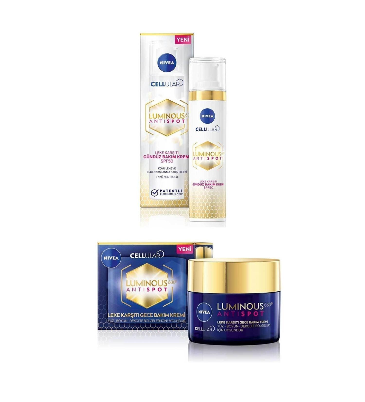 NIVEA Luminous630 Anti-Spot Day Care Cream 40ml Spf 50 & Anti-Spot Night Care Cream 50ml